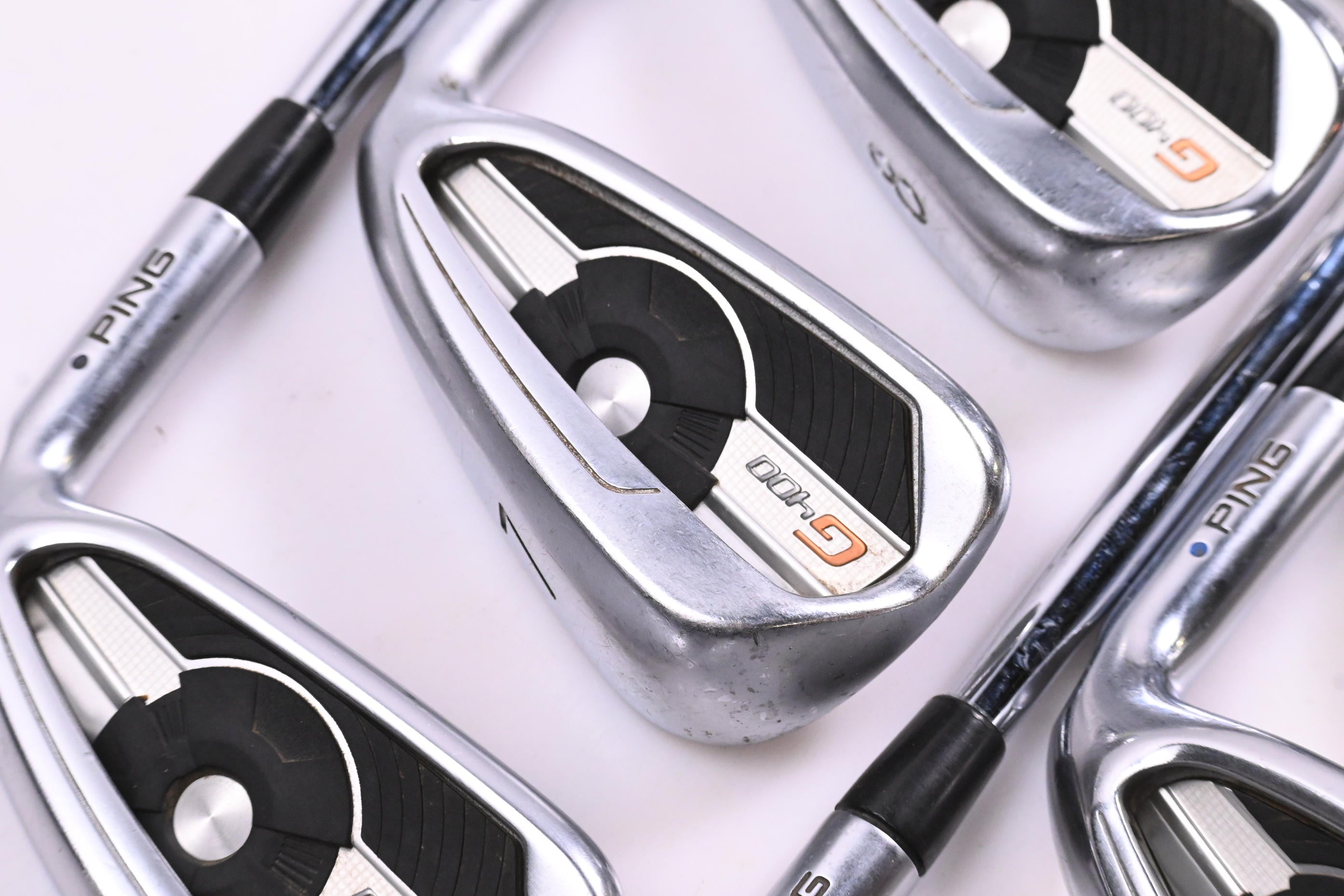 Ping G400 Irons / 6-PW+UW+SW+LW / Blue Dot / Regular Flex Ping AWT 2.0 Shafts