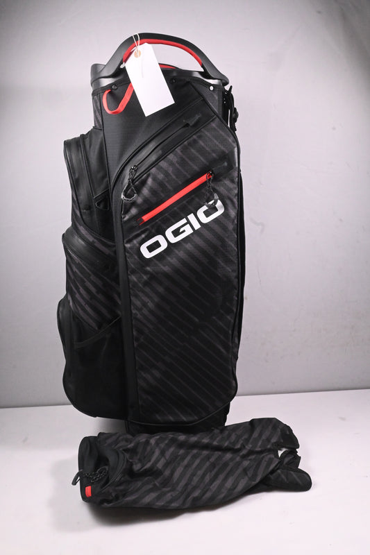 Ogio Silencer Cart Bag / 14-Way Divider / Black, Red