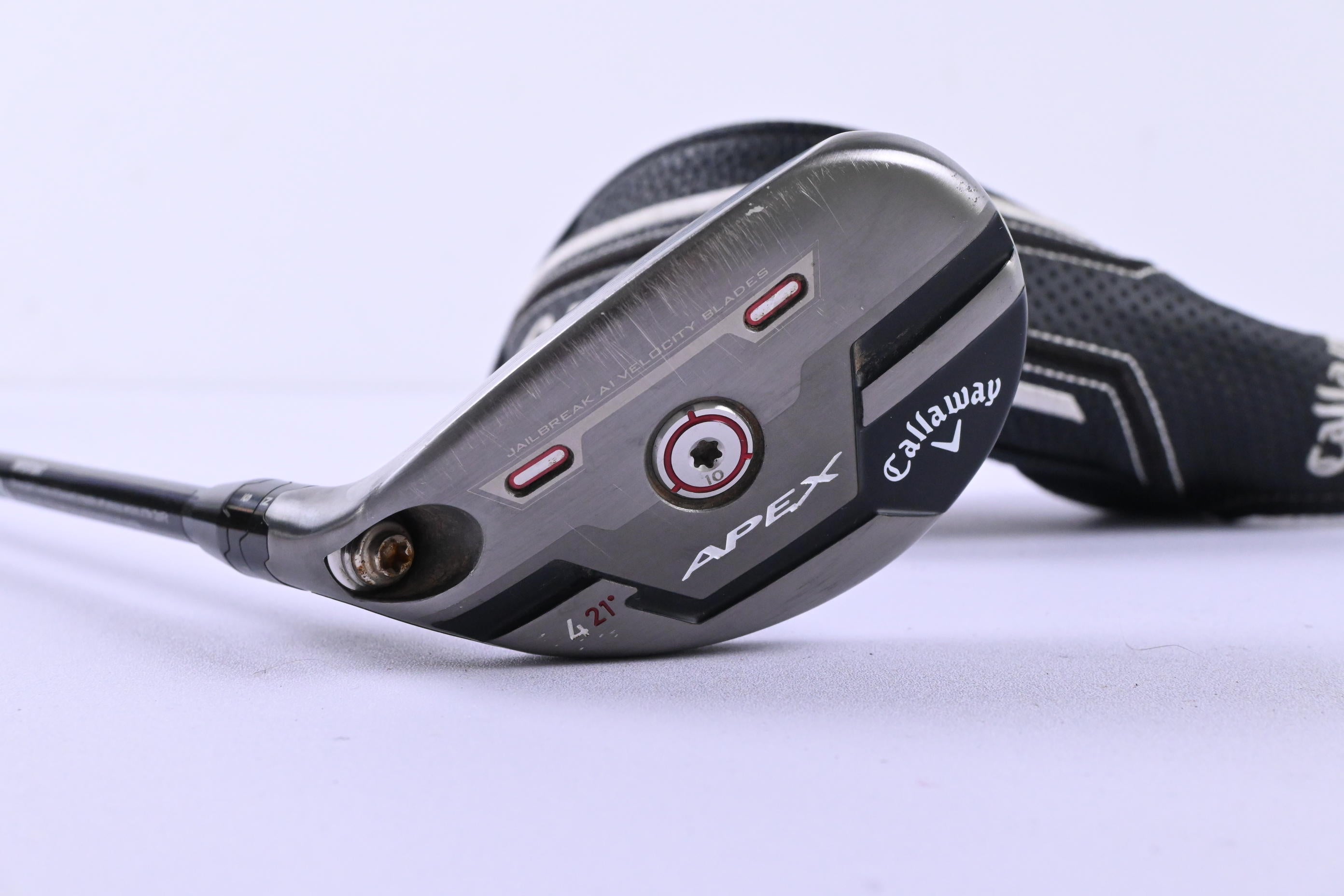 Left Hand Callaway Apex 21 #4 Hybrid / 21 Degree / Regular Flex UST Recoil Dart