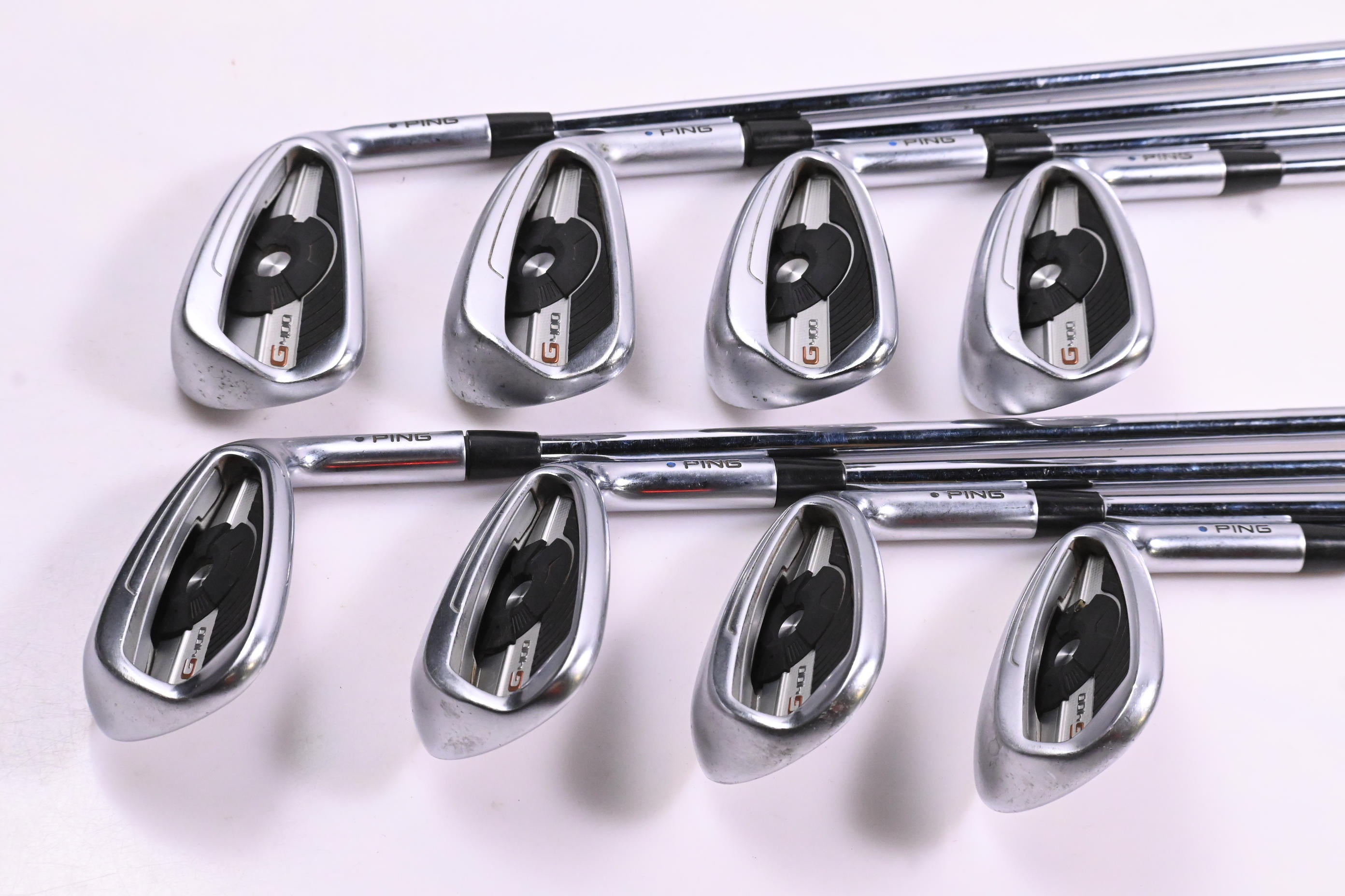 Ping G400 Irons / 6-PW+UW+SW+LW / Blue Dot / Regular Flex Ping AWT 2.0 Shafts