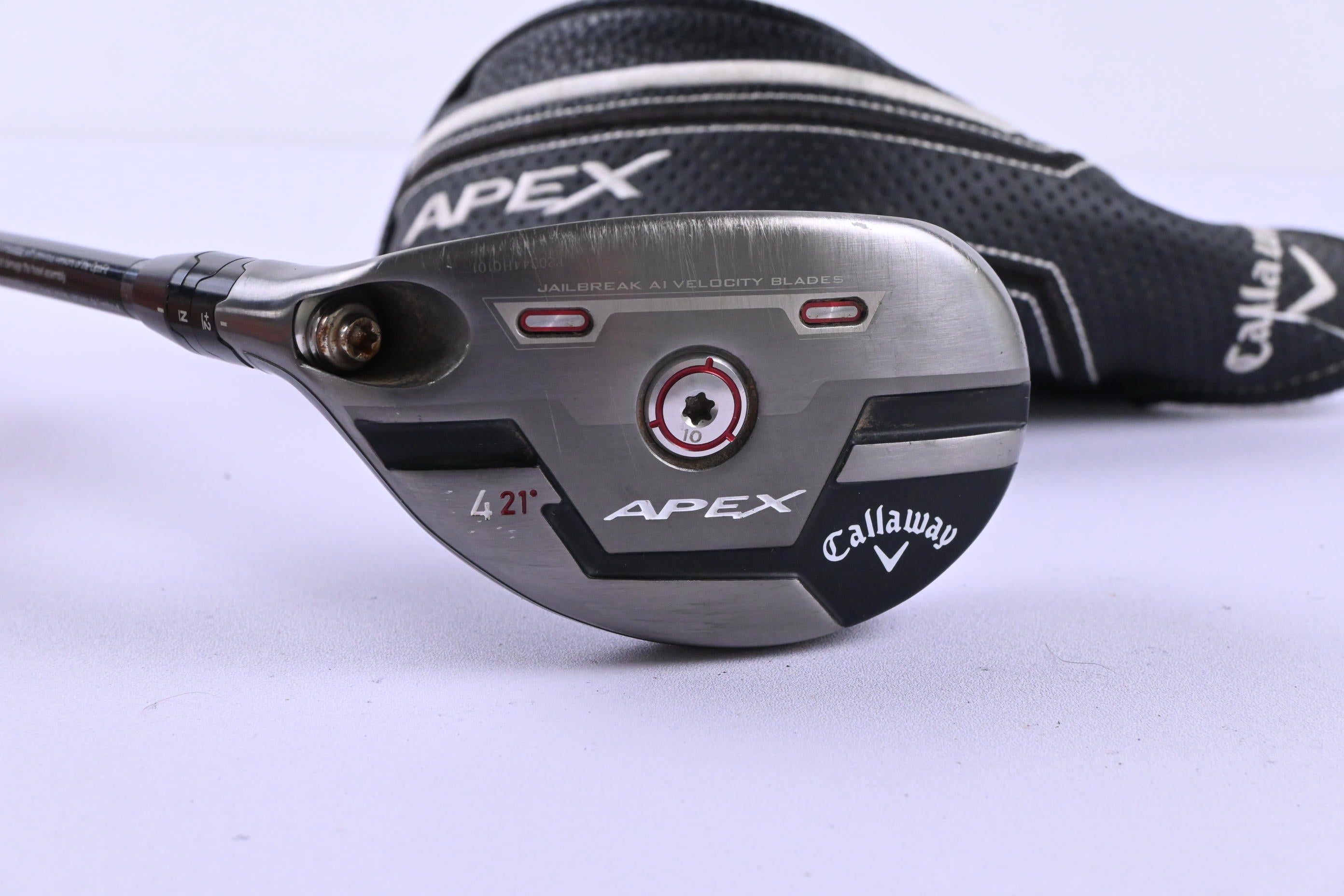 Left Hand Callaway Apex 21 #4 Hybrid / 21 Degree / Regular Flex UST Recoil Dart