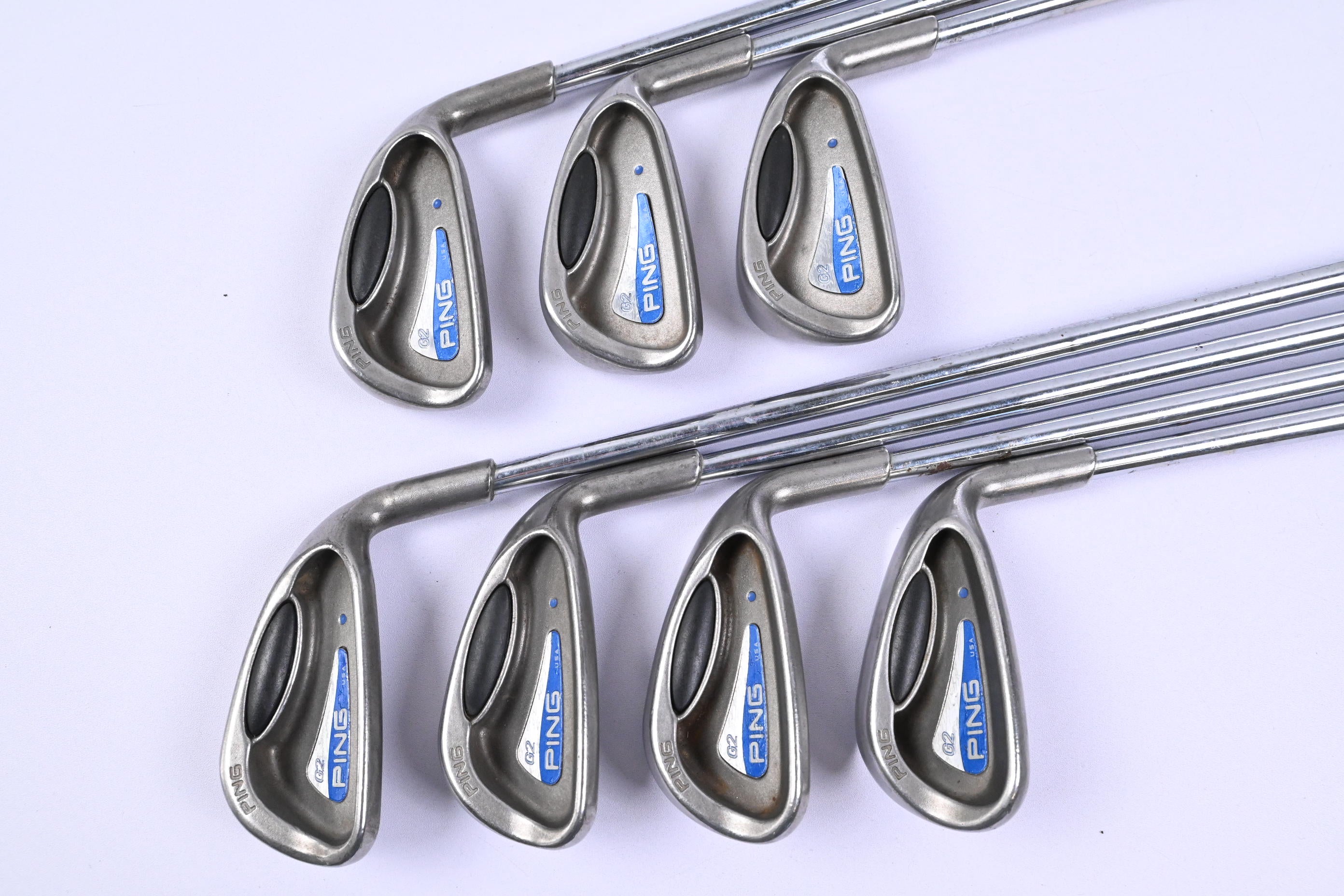 Ping G2 Irons / 5-PW+SW / Blue Dot / Stiff Flex Steel Shafts