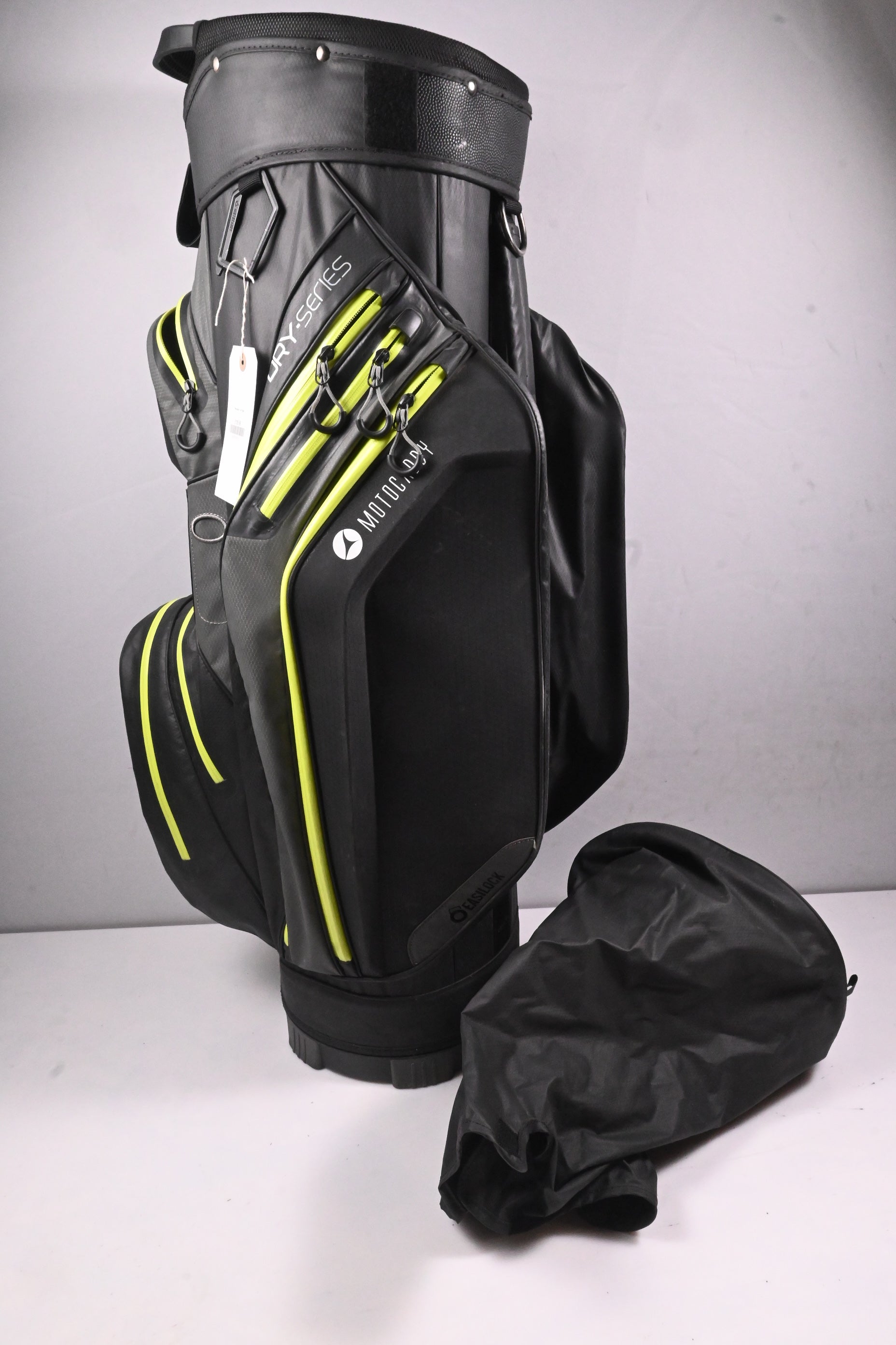 Motocaddy Dry Series Cart Bag / 14-Way Divider / Black, Grey, Green