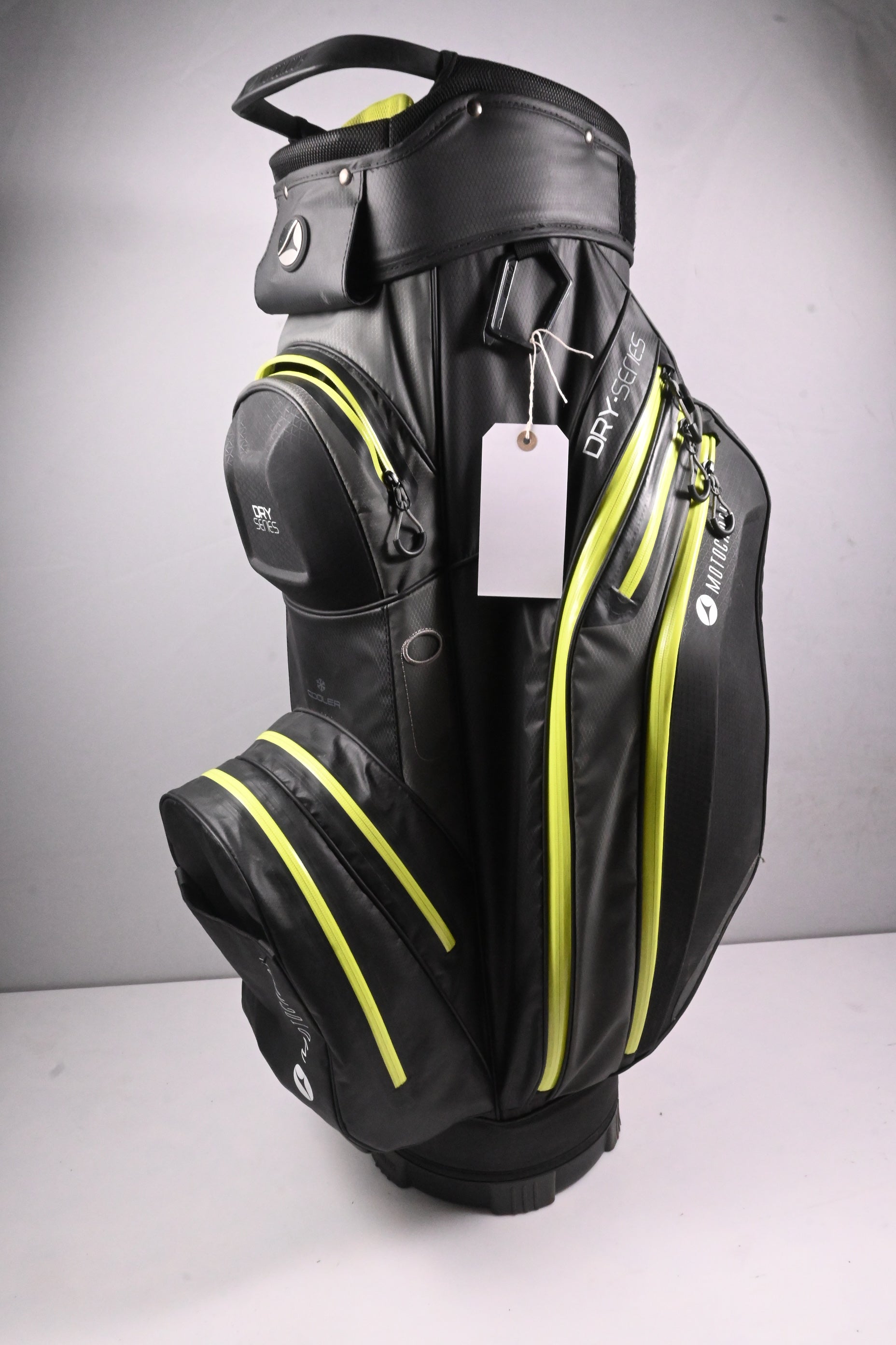 Motocaddy Dry Series Cart Bag / 14-Way Divider / Black, Grey, Green