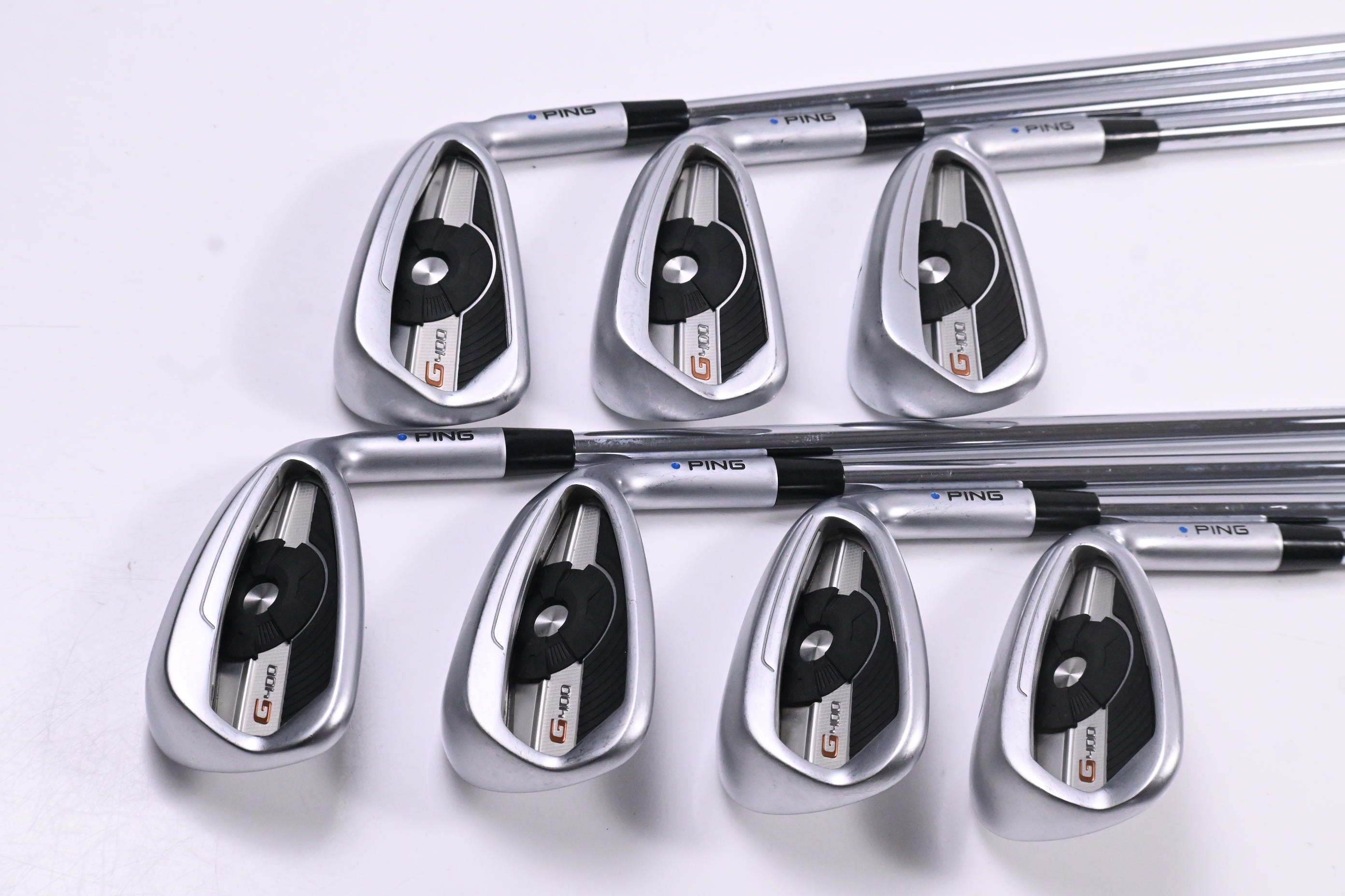 Ping G400 Irons / 5-PW+GW / Blue Dot / Regular Flex Ping AWT 2.0 Shafts