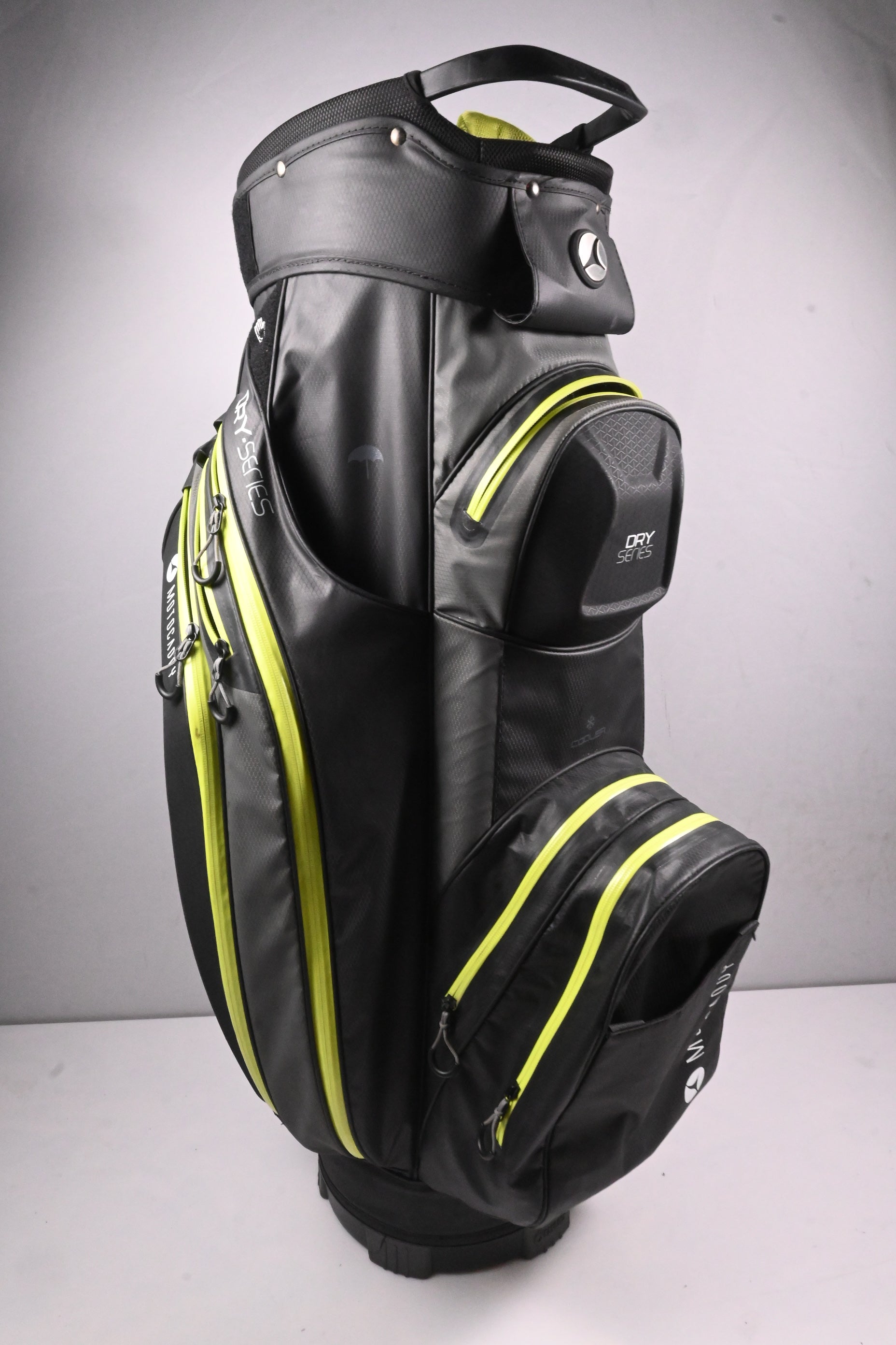 Motocaddy Dry Series Cart Bag / 14-Way Divider / Black, Grey, Green