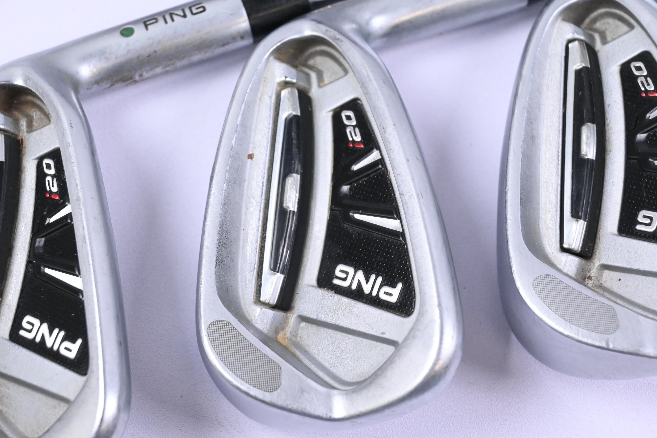 Ping i20 Irons / 4-PW / Green Dot / Stiff Flex Ping CFS Shafts