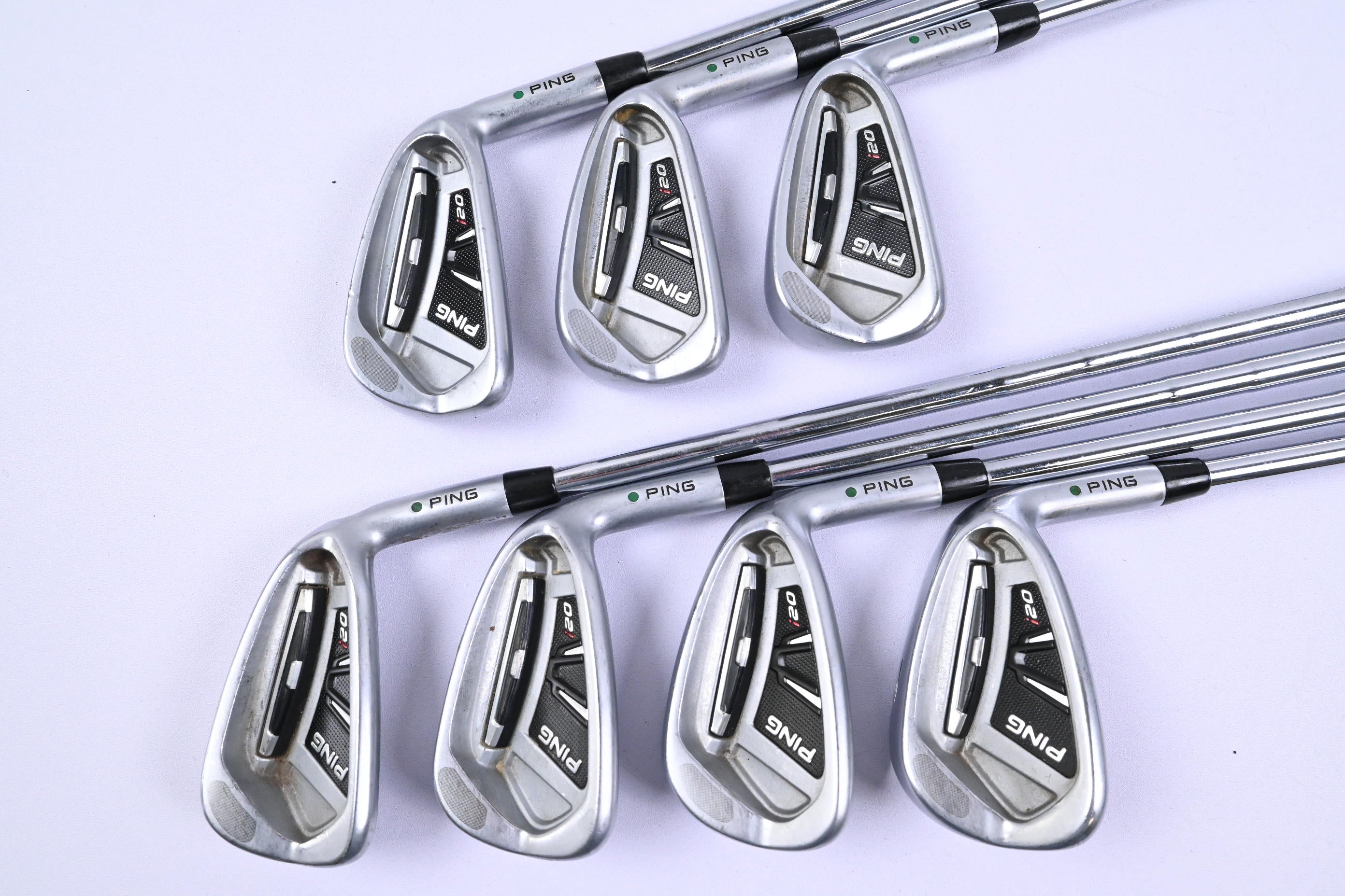 Ping i20 Irons / 4-PW / Green Dot / Stiff Flex Ping CFS Shafts