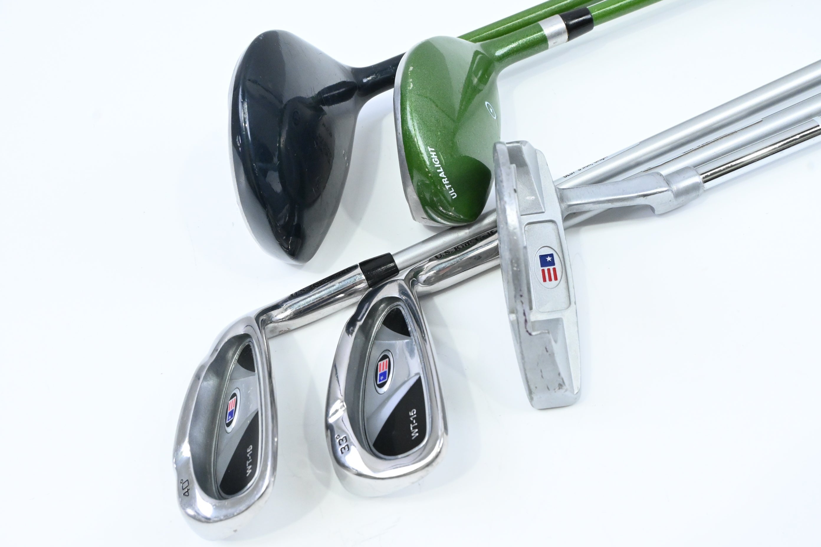 Junior US Kids WT-15 Package Set / Wood, Hybrid, Irons, Putter, Bag