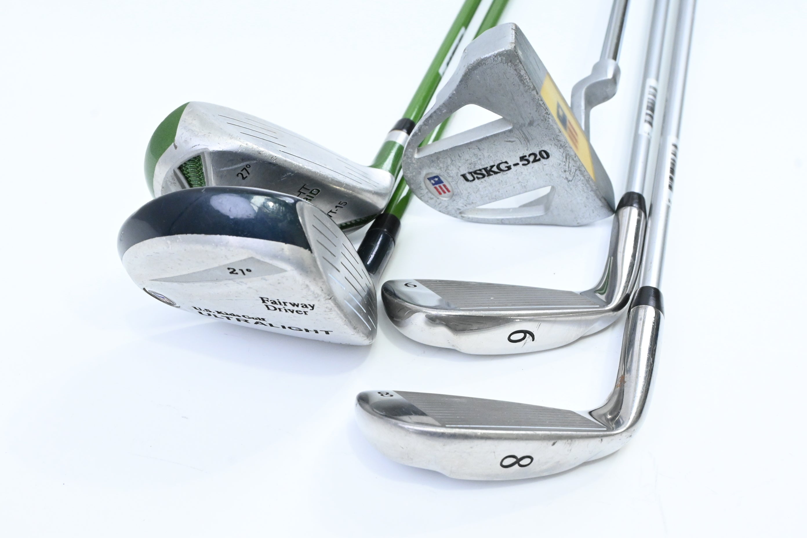 Junior US Kids WT-15 Package Set / Wood, Hybrid, Irons, Putter, Bag