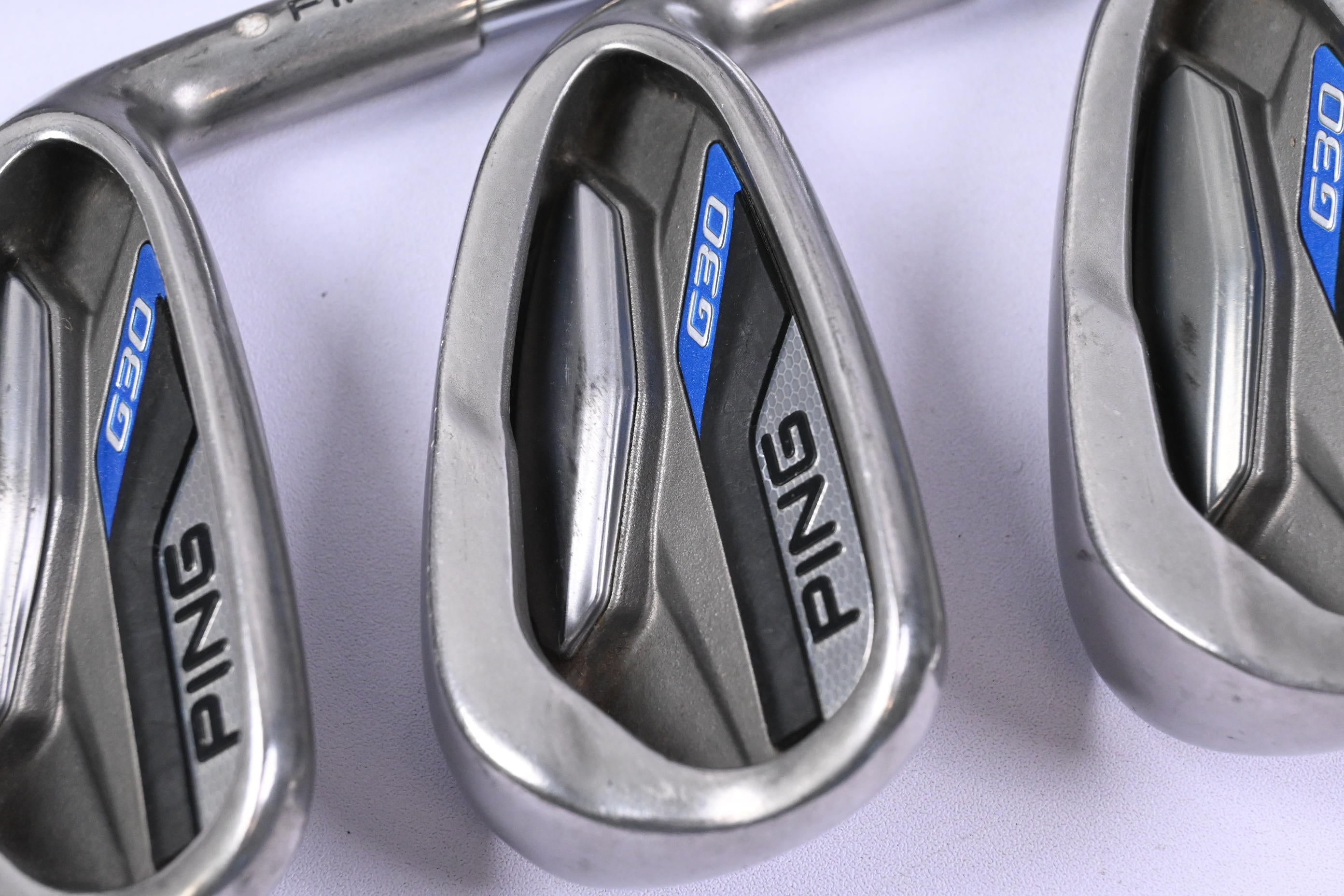 Ping G30 Irons / 5-PW / White Dot / Regular Flex Ping CFS Distance Shafts