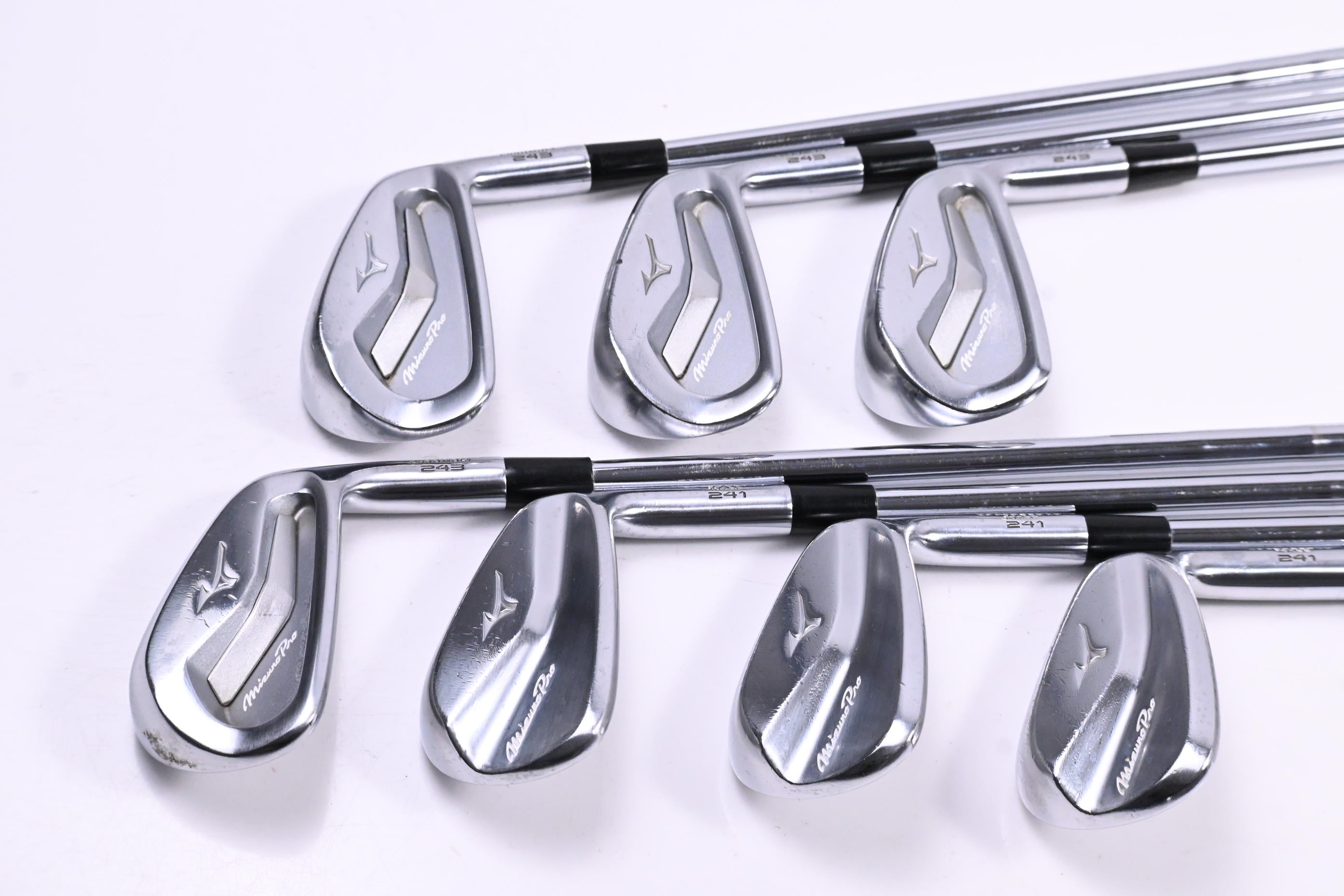 Mizuno Pro 243/241 Combo Set Irons / 4-PW / Stiff Flex KBS $-Taper 120 Shafts