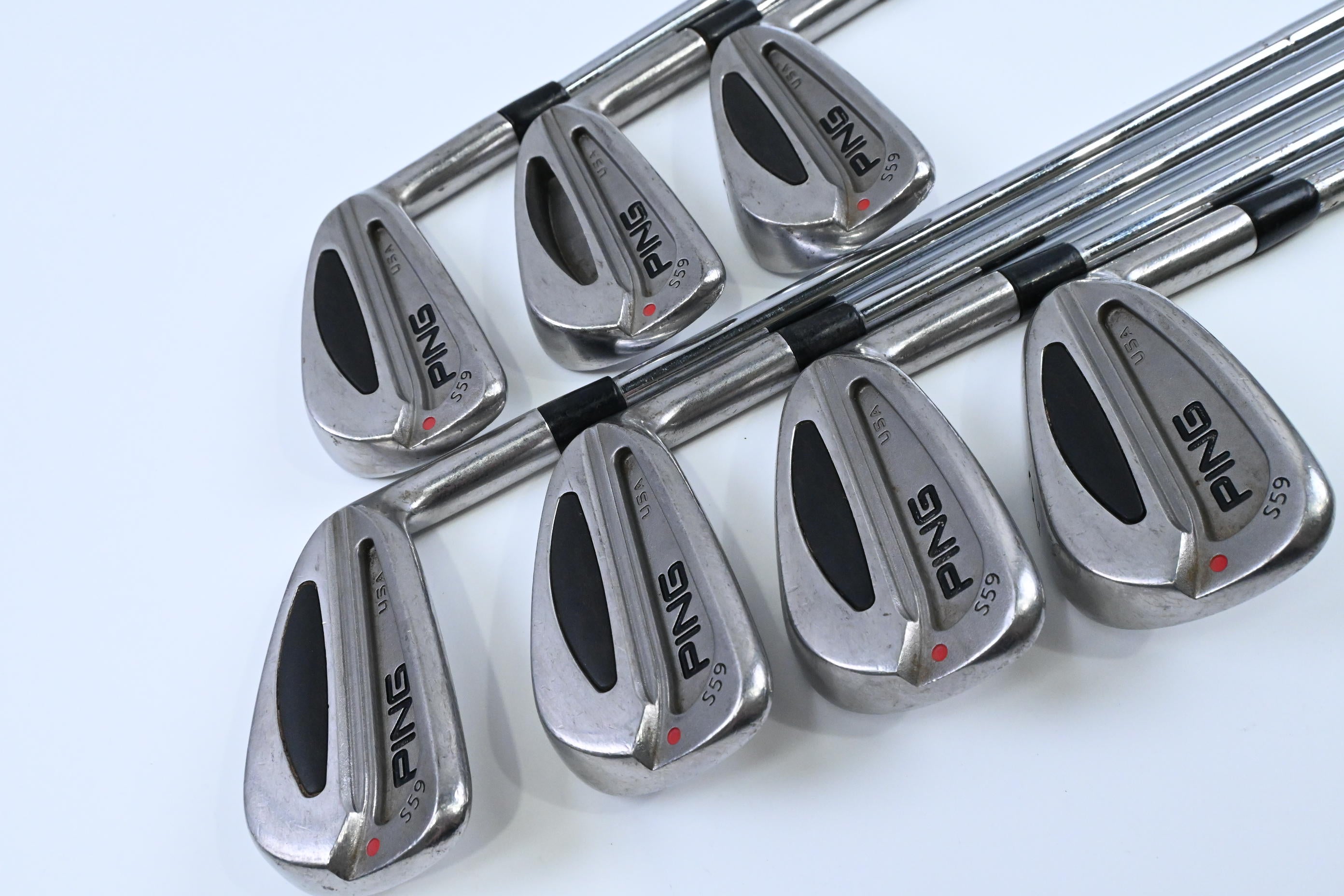 Ping S59 Irons / 3-9 / Red Dot / Stiff Flex Dynamic Gold Shafts