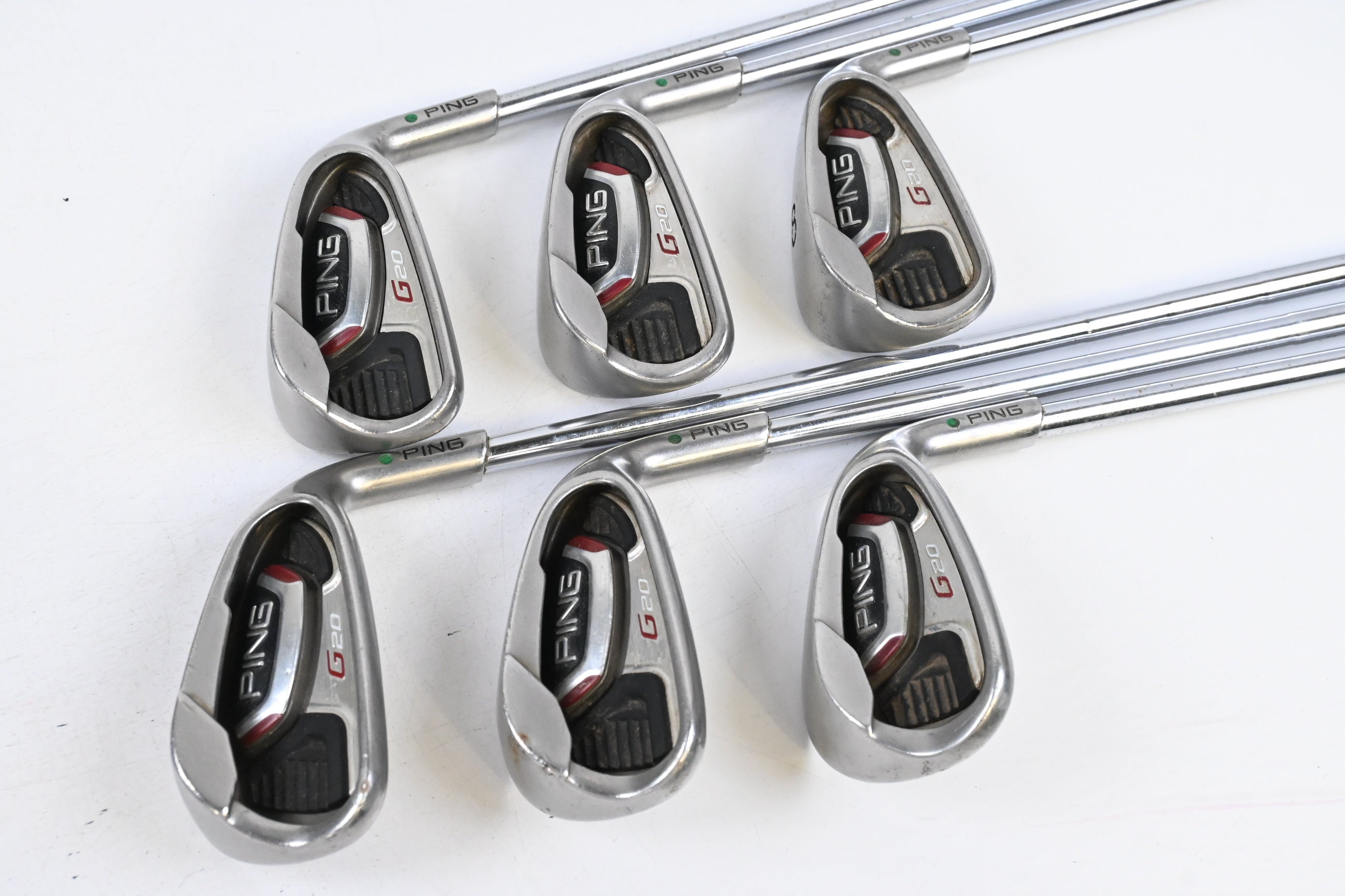 Ping G20 Irons / 6-PW+SW / Green Dot / Regular Flex Ping CFS Steel Shaft