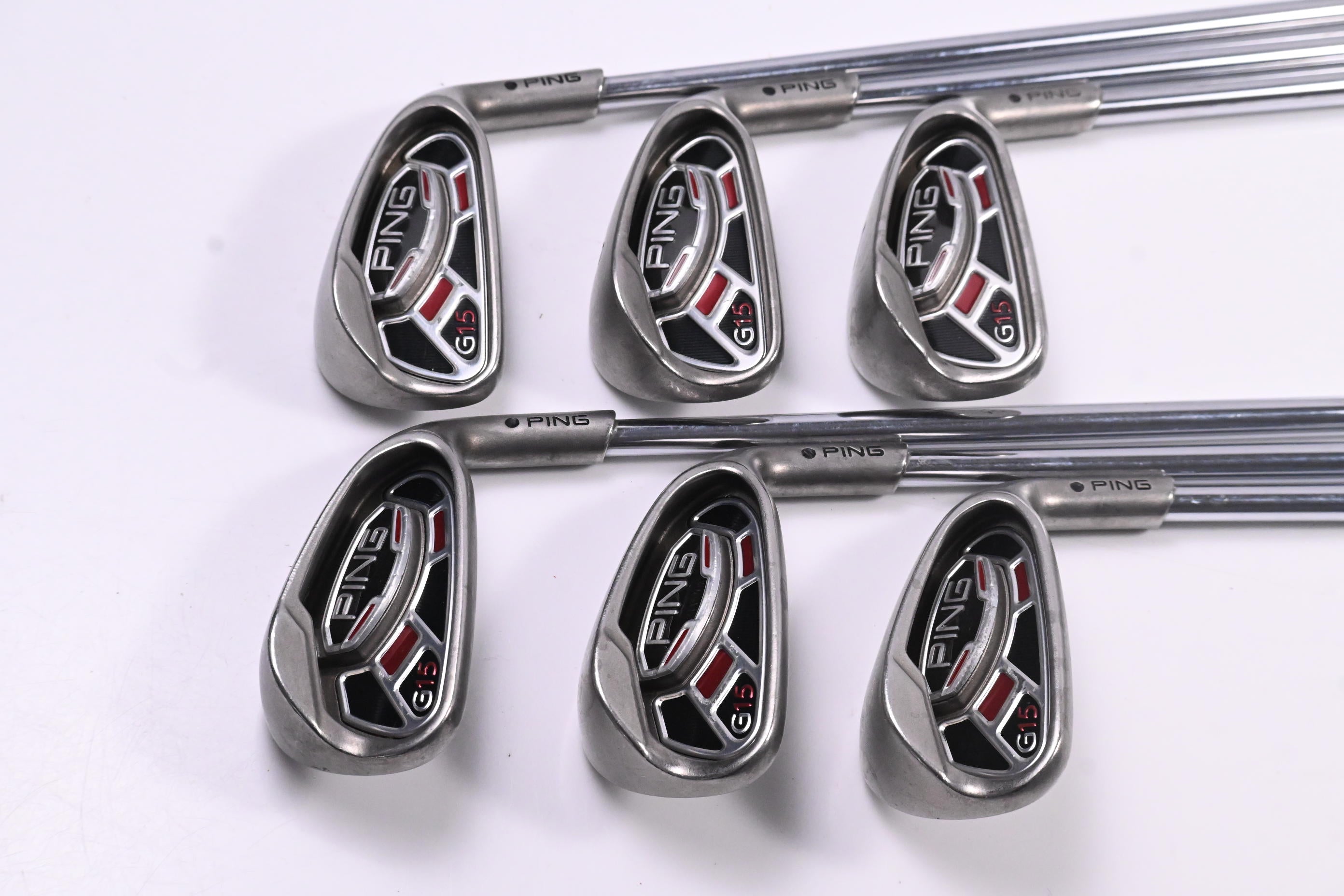 Ping G15 Irons / 5-PW / Black Dot / Stiff Flex Steel Shafts