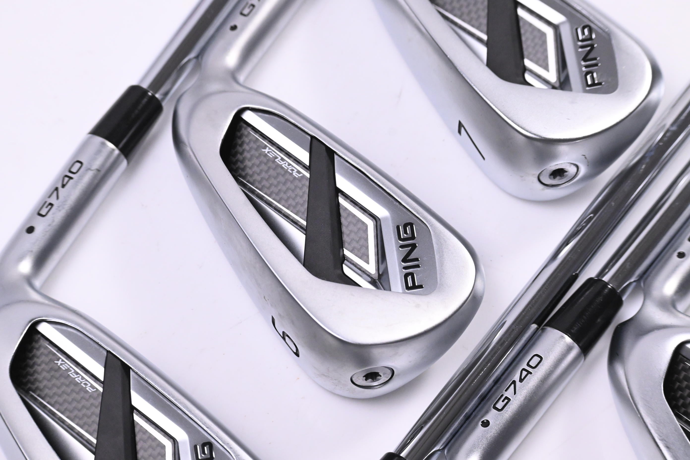 Ping G740 Irons / 5-PW+GW / Black Dot / Stiff Flex Ping AWT 3.0 Shafts