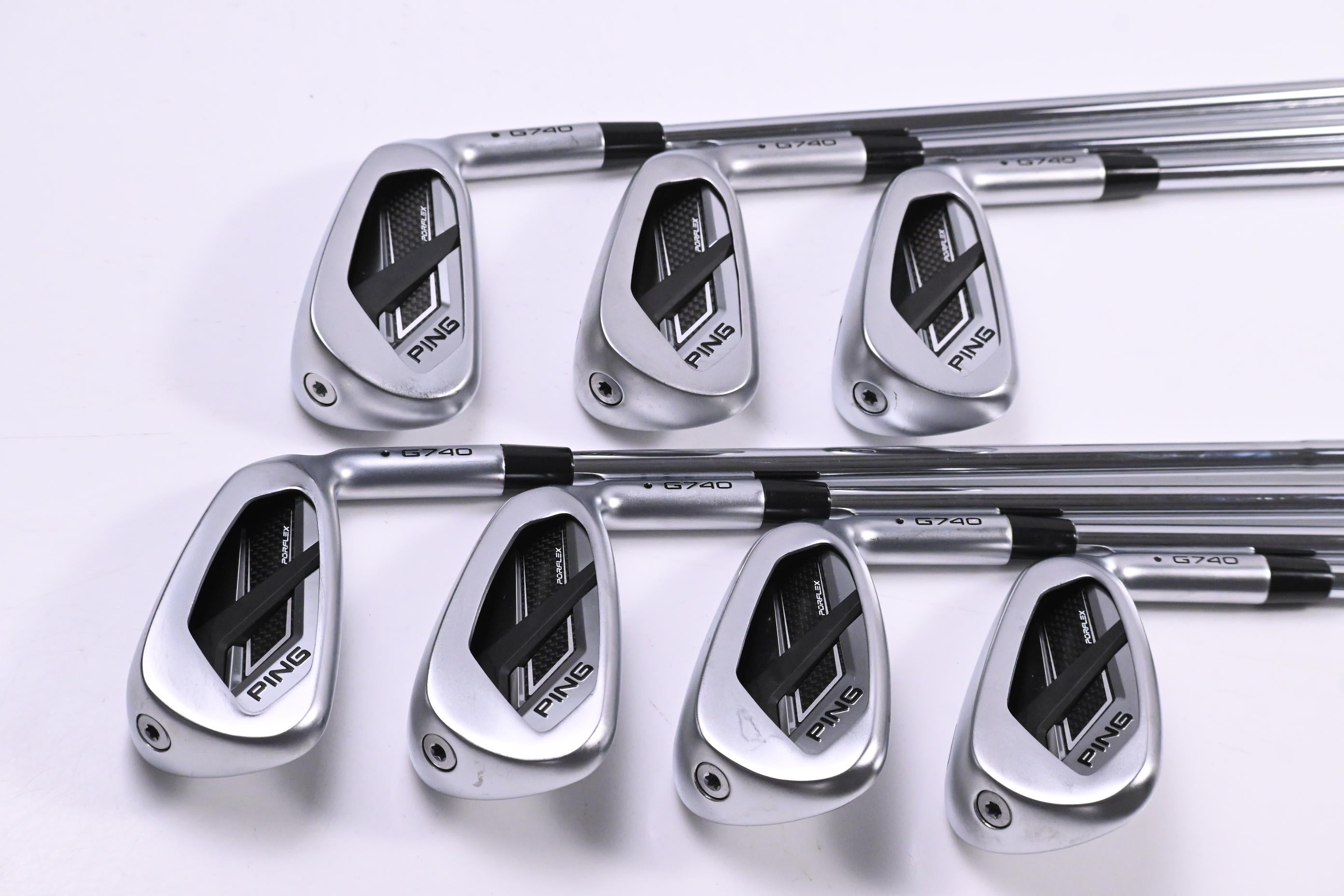 Ping G740 Irons / 5-PW+GW / Black Dot / Stiff Flex Ping AWT 3.0 Shafts