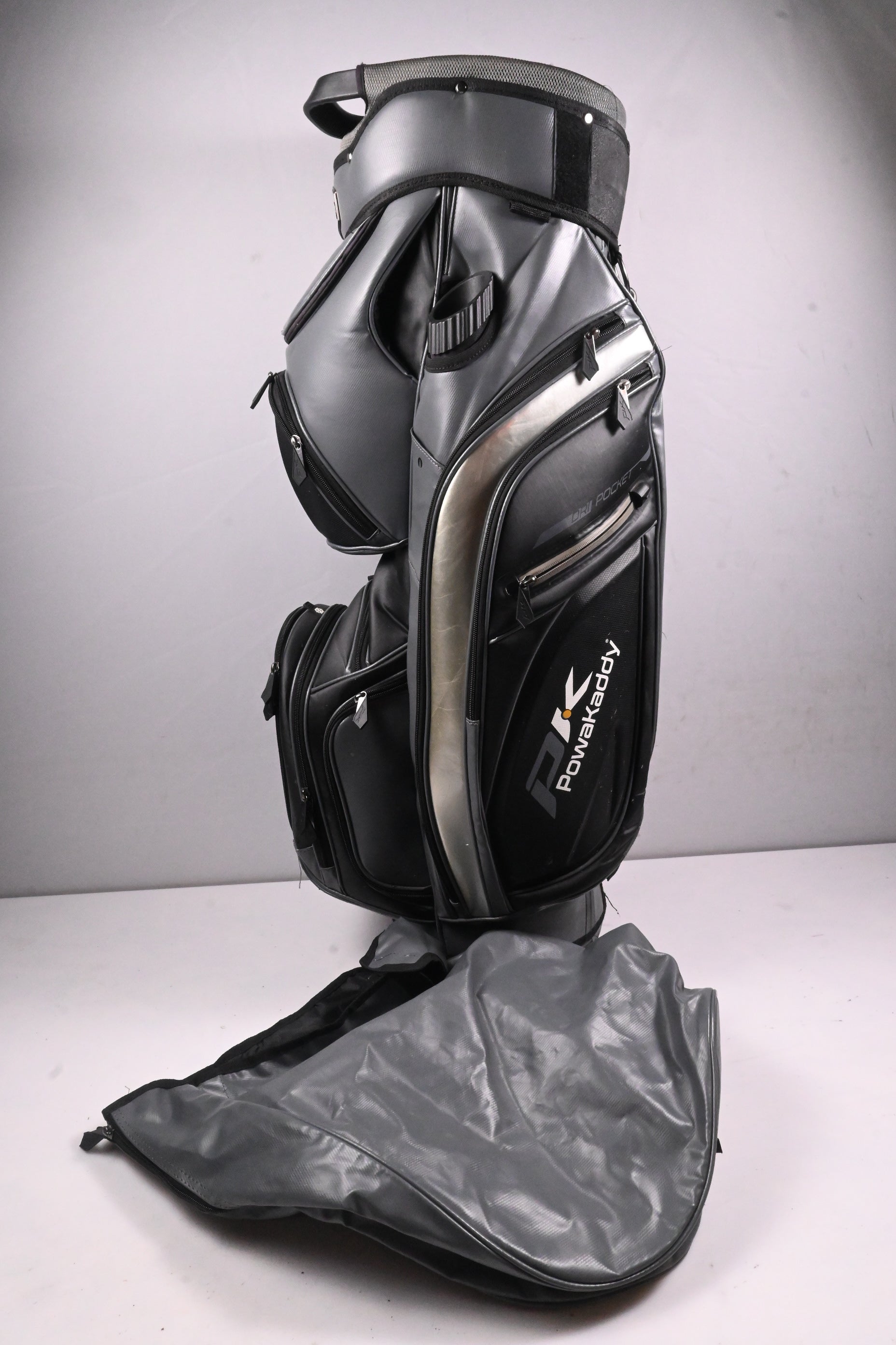 Powakaddy Premium Tech Cart Bag / 14-Way Divider / Black, Grey