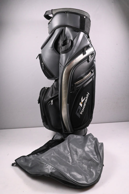 Powakaddy Premium Tech Cart Bag / 14-Way Divider / Black, Grey