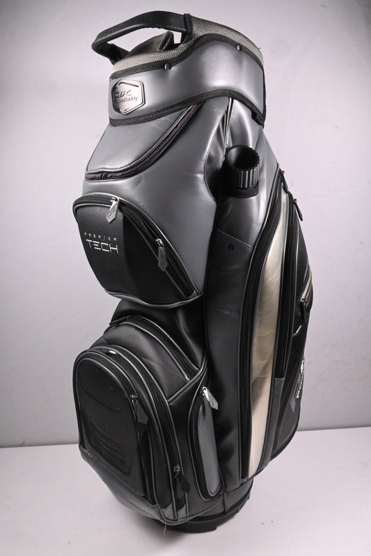 Powakaddy Premium Tech Cart Bag / 14-Way Divider / Black, Grey