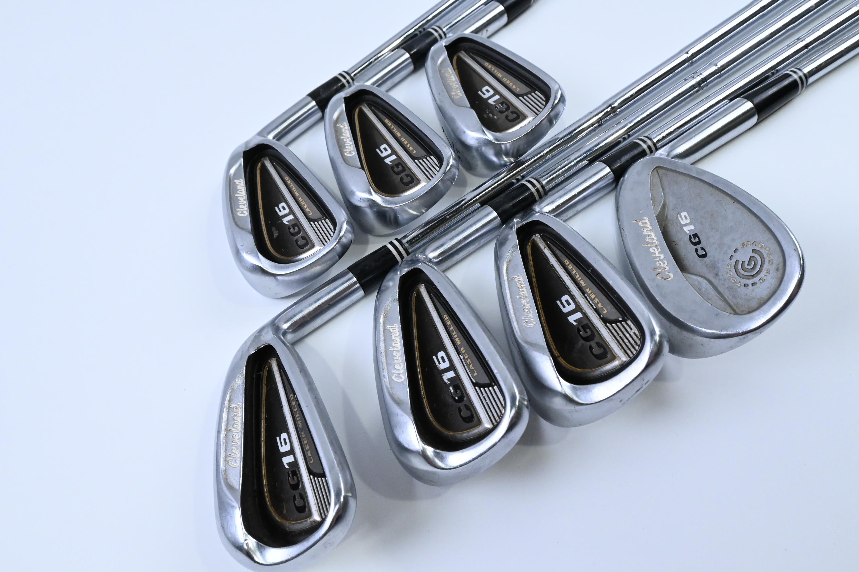 Cleveland CG16 Chrome Irons / 5-PW+50° / Stiff Flex Dynamic Gold S300 Shafts