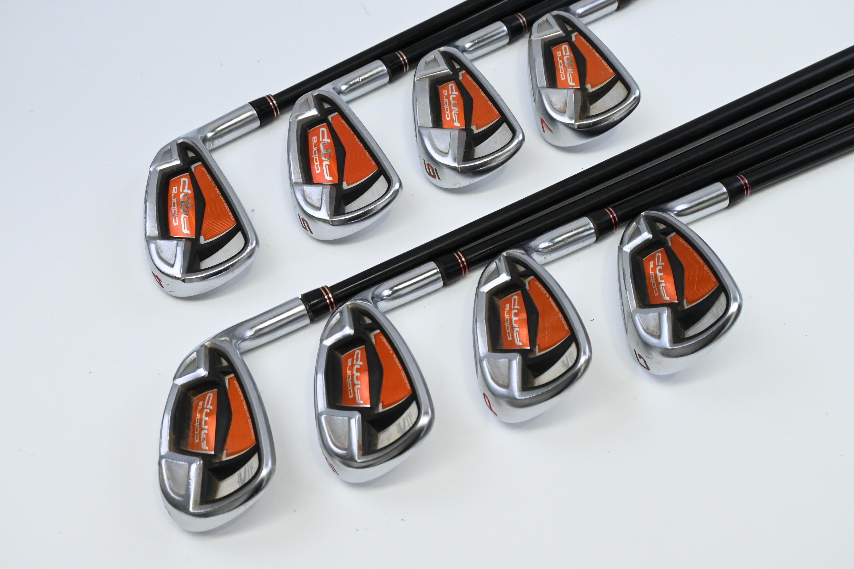 Cobra AMP Irons / 4-PW+GW / Regular Flex Aldila AMP 65 Shafts