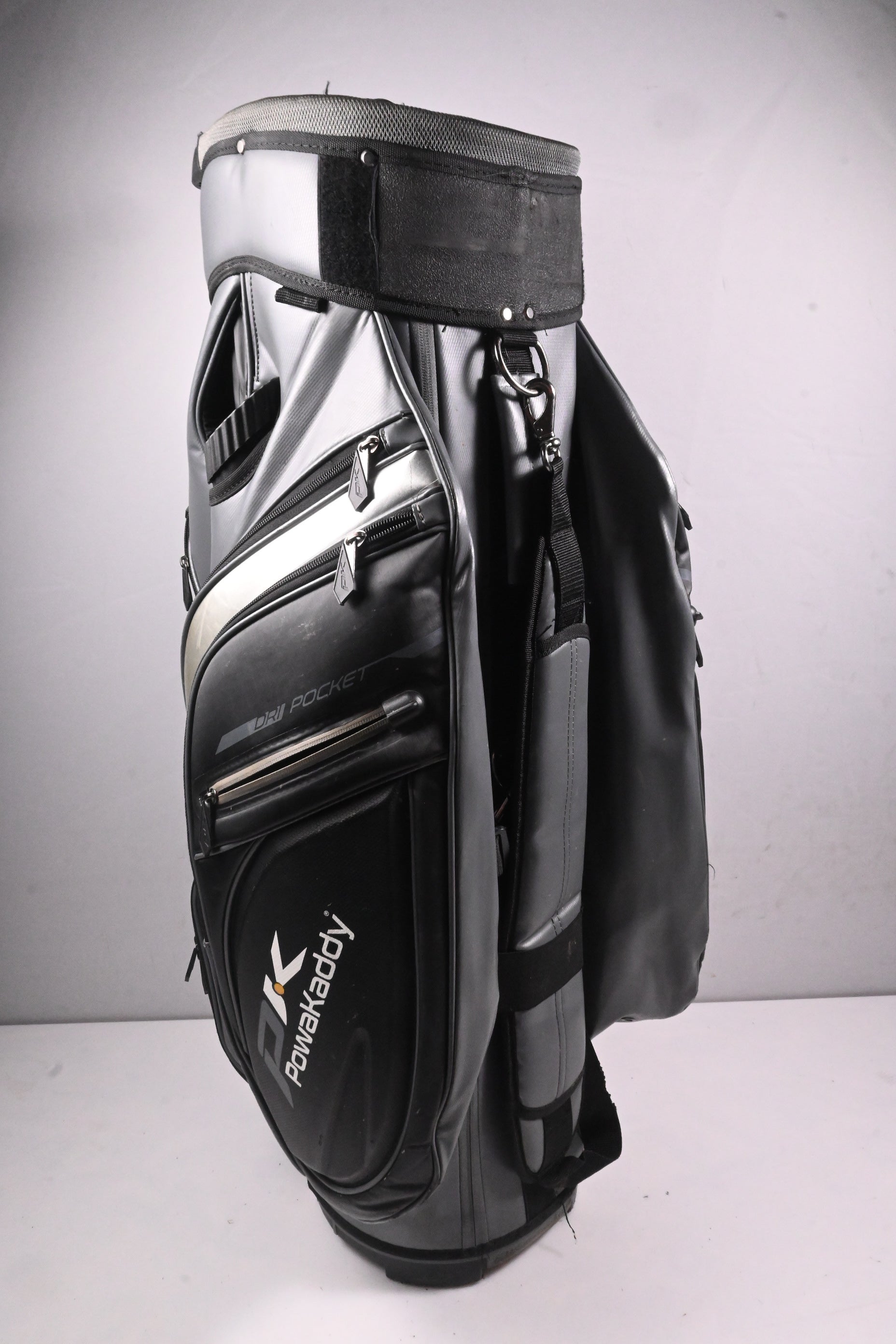 Powakaddy Premium Tech Cart Bag / 14-Way Divider / Black, Grey