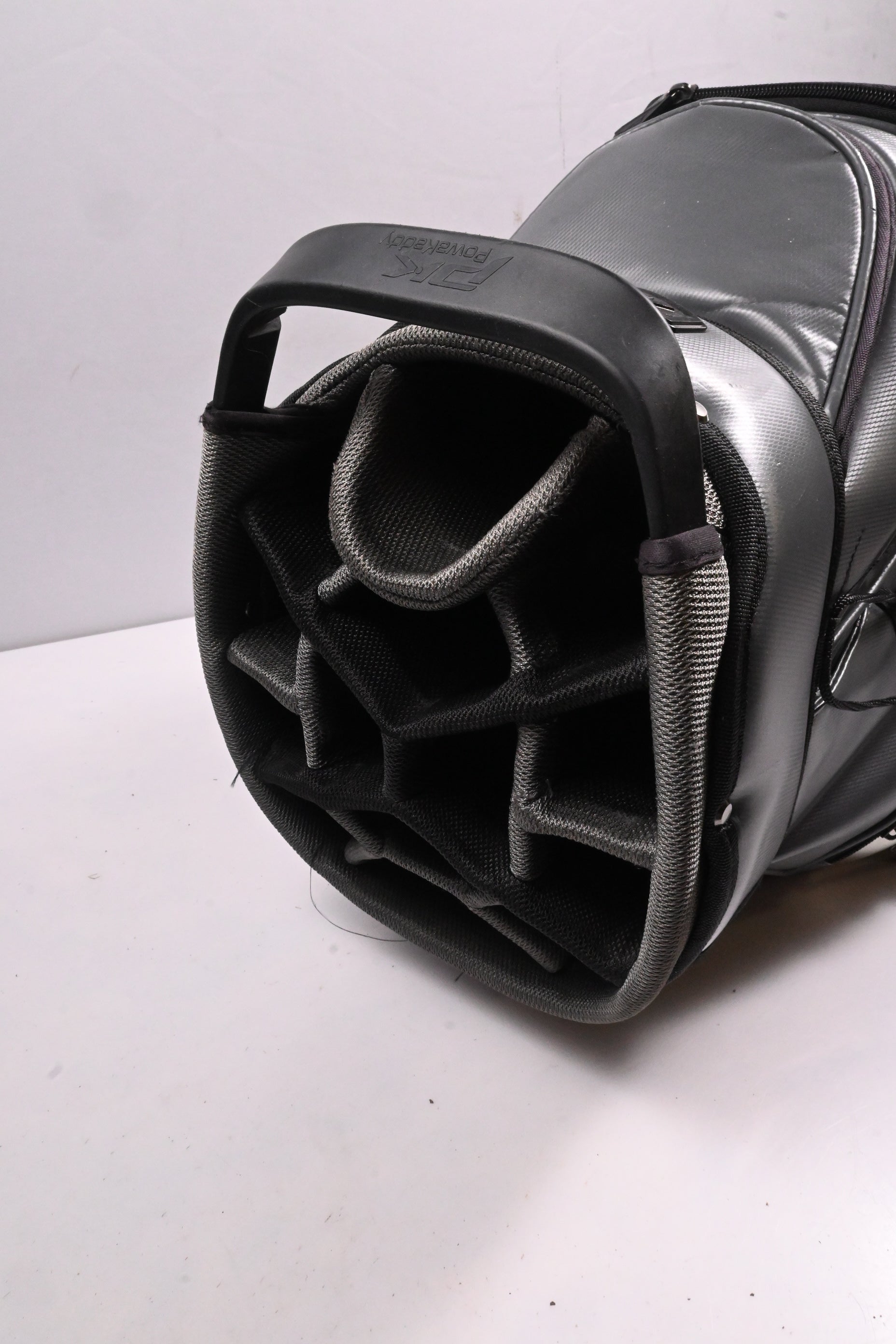 Powakaddy Premium Tech Cart Bag / 14-Way Divider / Black, Grey