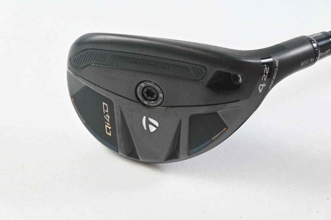 TaylorMade Qi4D #4 Hybrid / 22 Degree / Regular Flex REAX By KBS White 65 Shaft