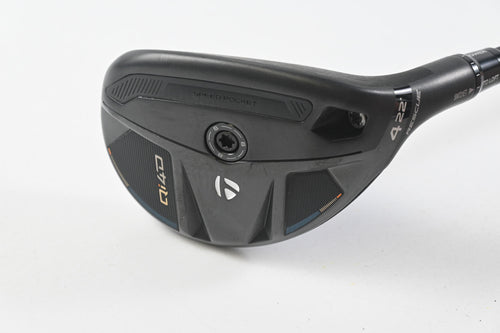 TaylorMade Qi4D #4 Hybrid / 22 Degree / Regular Flex REAX By KBS White 65 Shaft