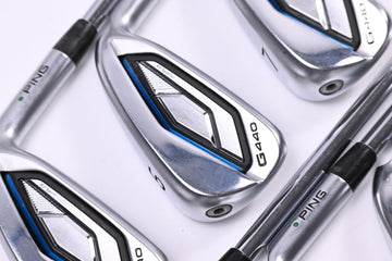 Ping G440 Irons / 5-PW+GW / Green Dot / Regular Flex Ping AWT 3.0 Shafts