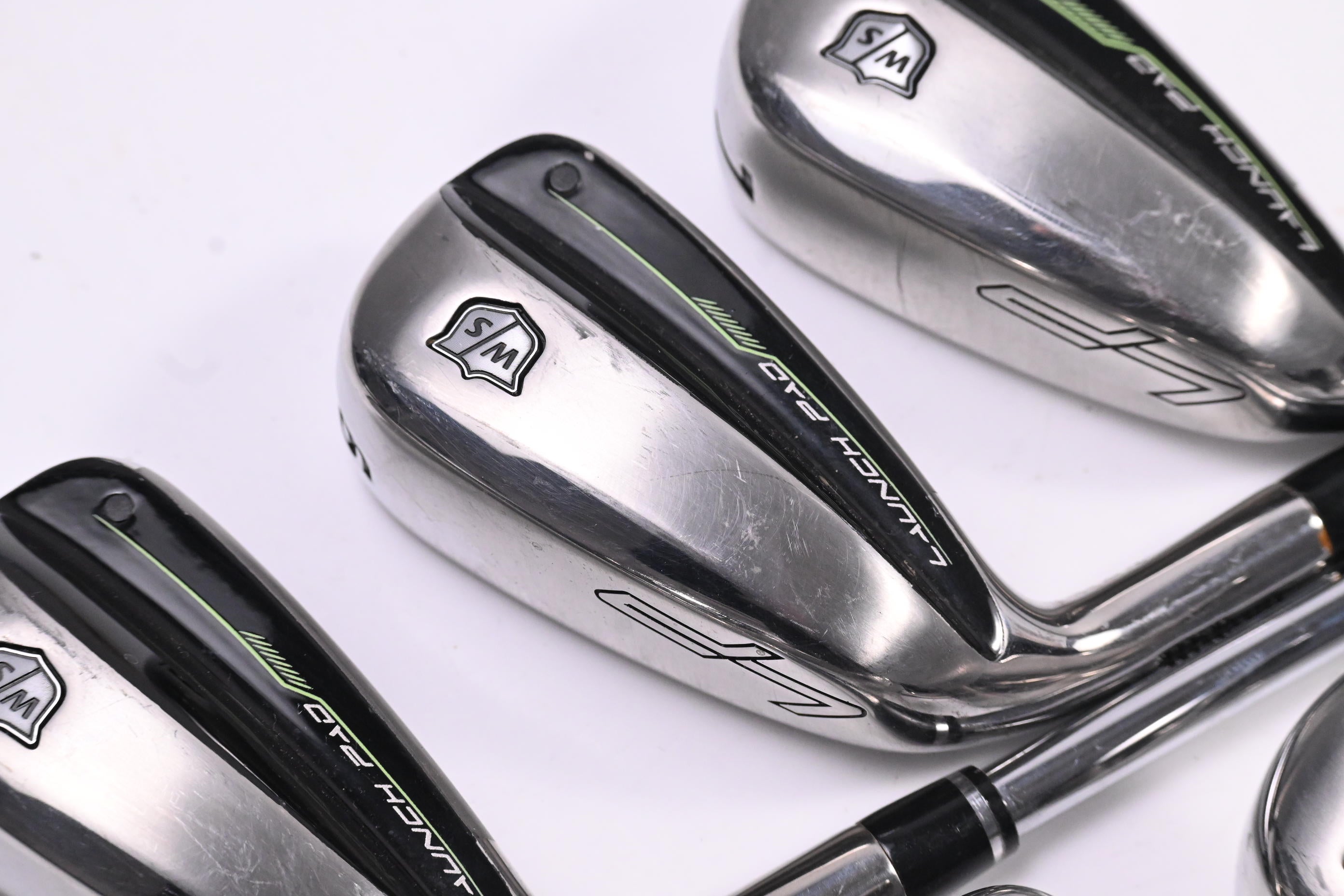 Left Hand Wilson Launch Pad Irons / 5-PW+SW / Regular Flex KBS Max Ultralite