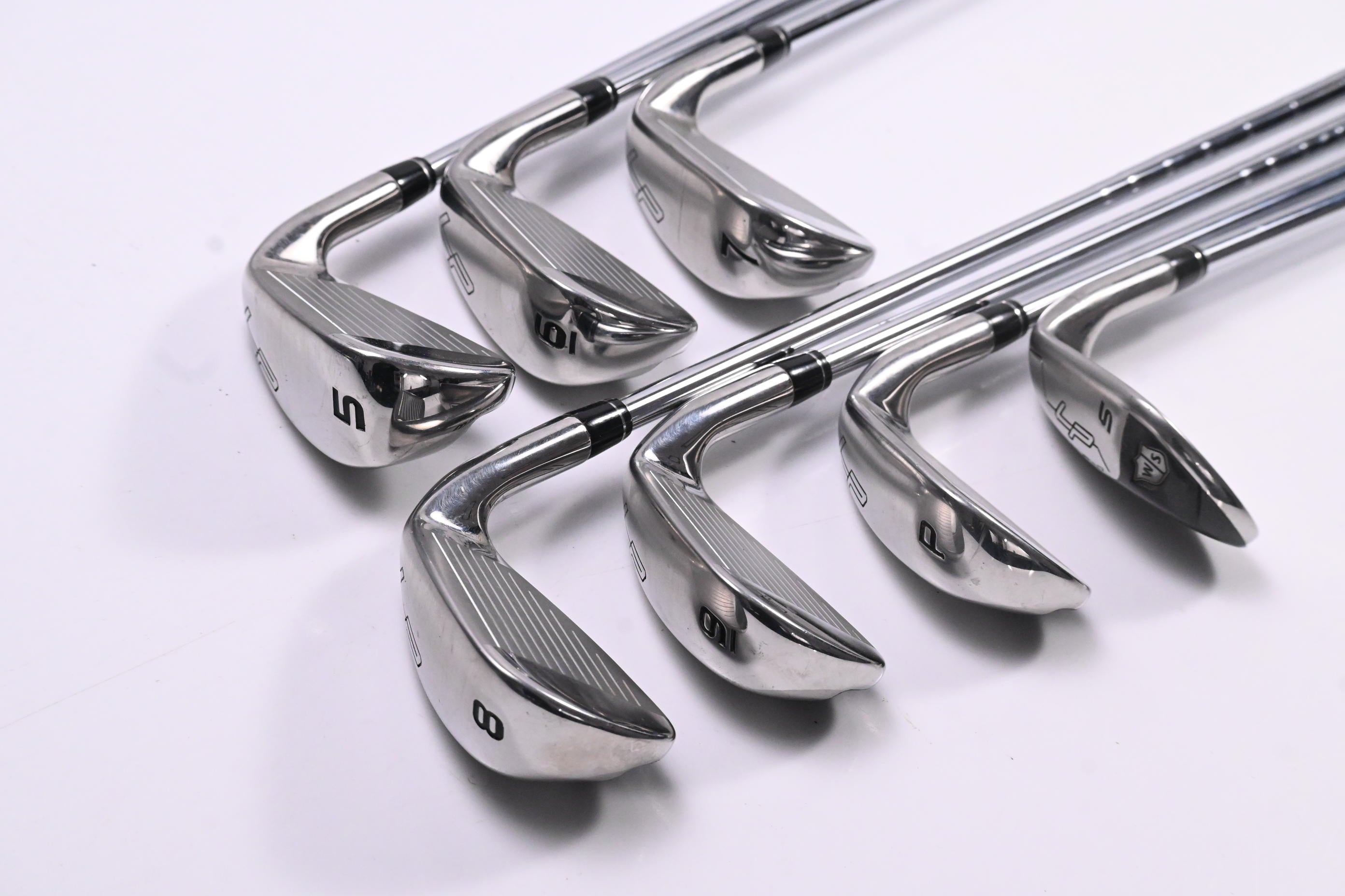 Left Hand Wilson Launch Pad Irons / 5-PW+SW / Regular Flex KBS Max Ultralite