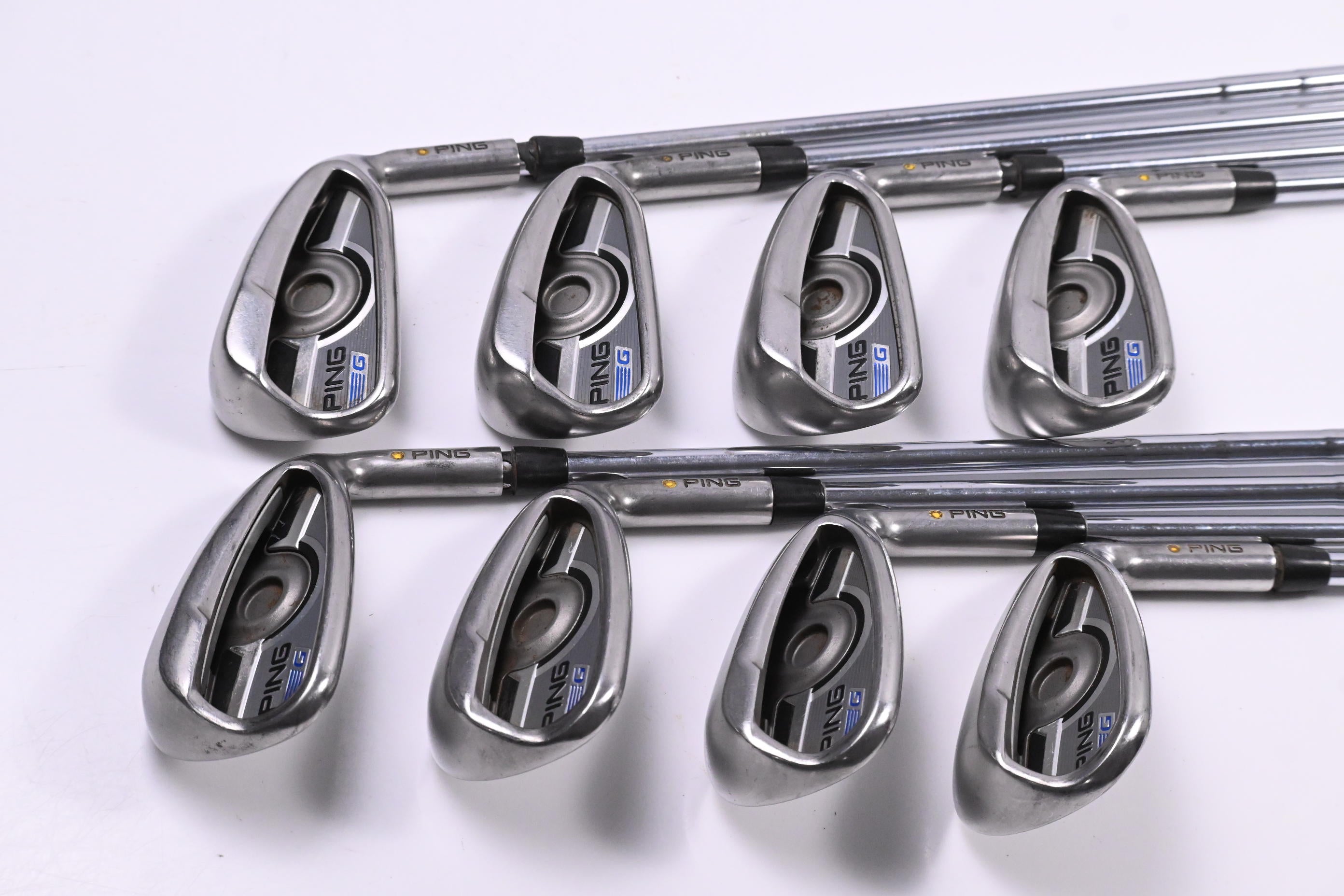 Ping G Series Irons / 5-PW+GW+SW / Gold Dot / Regular Flex Ping CFS Distance