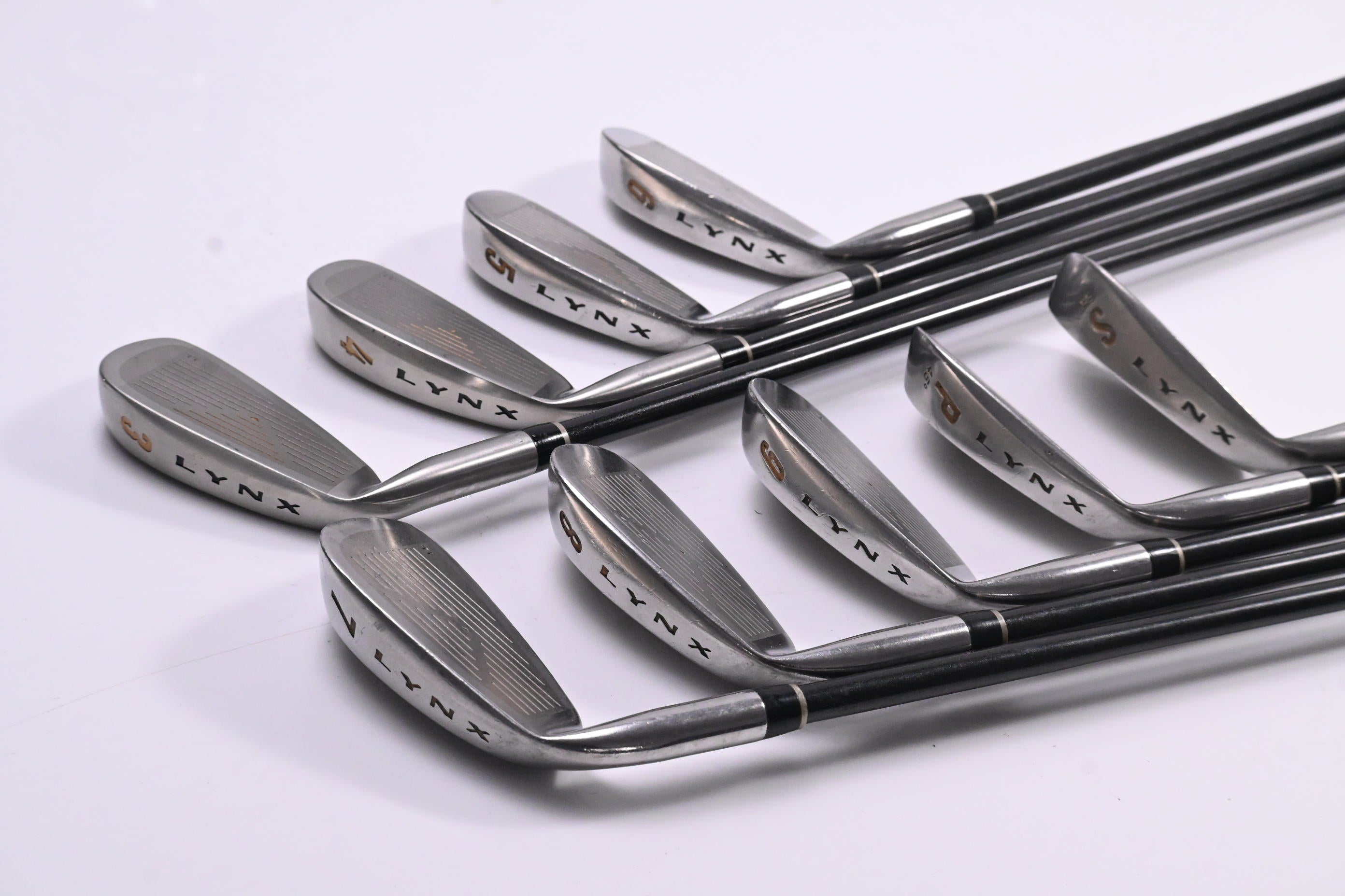 Lynx Black Cat 1995 Irons / 3-PW+SW / Regular Flex Duel Flare Shafts