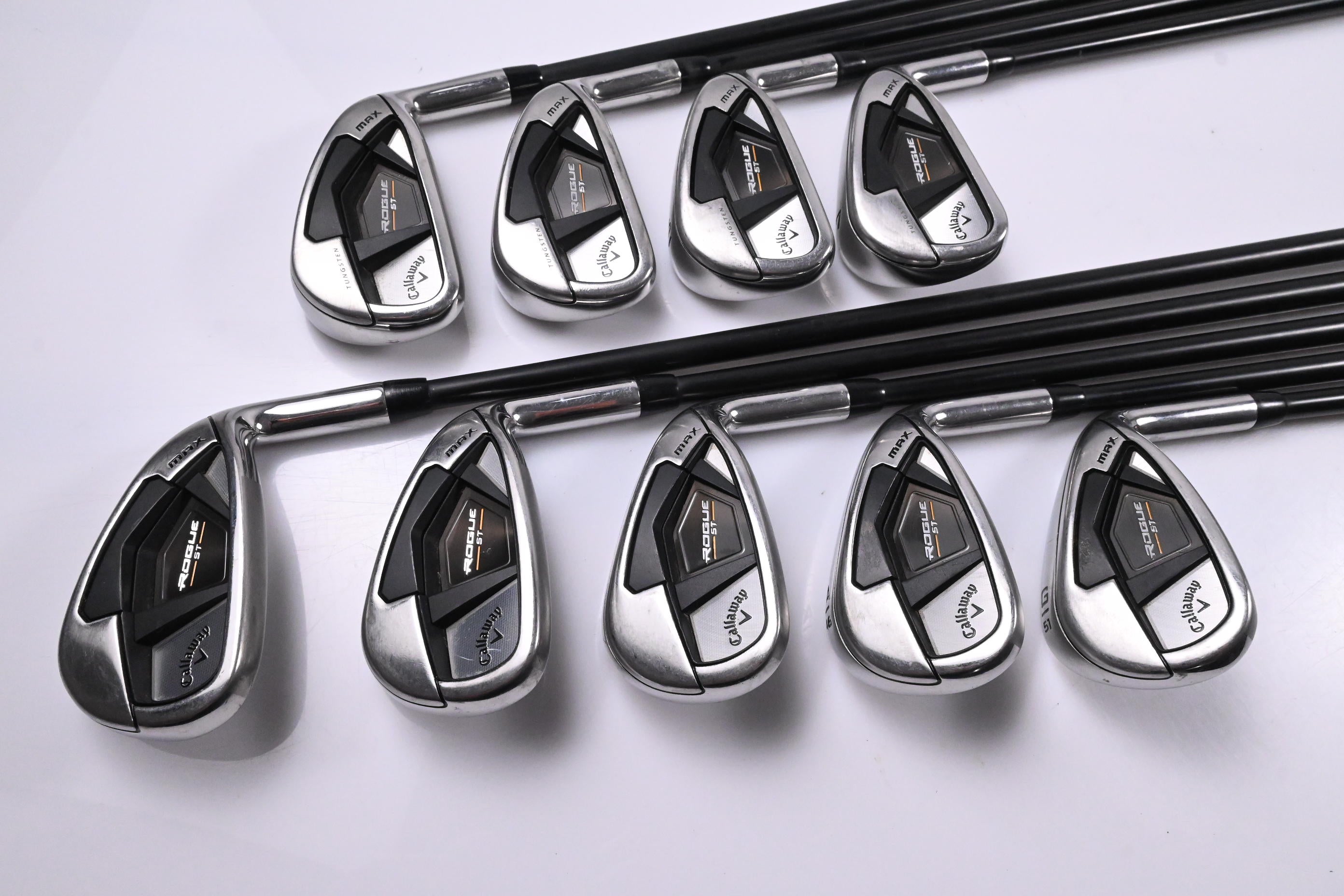 Callaway Rogue ST Max Irons / 4-PW+AW+GW / Senior Flex Cypher 50 Shafts