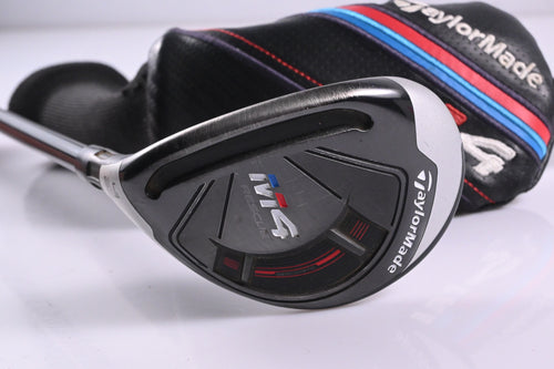 Left Hand Taylormade M4 #4 Hybrid / 22 Degree / Senior Flex Fujikura Atmos Red 5