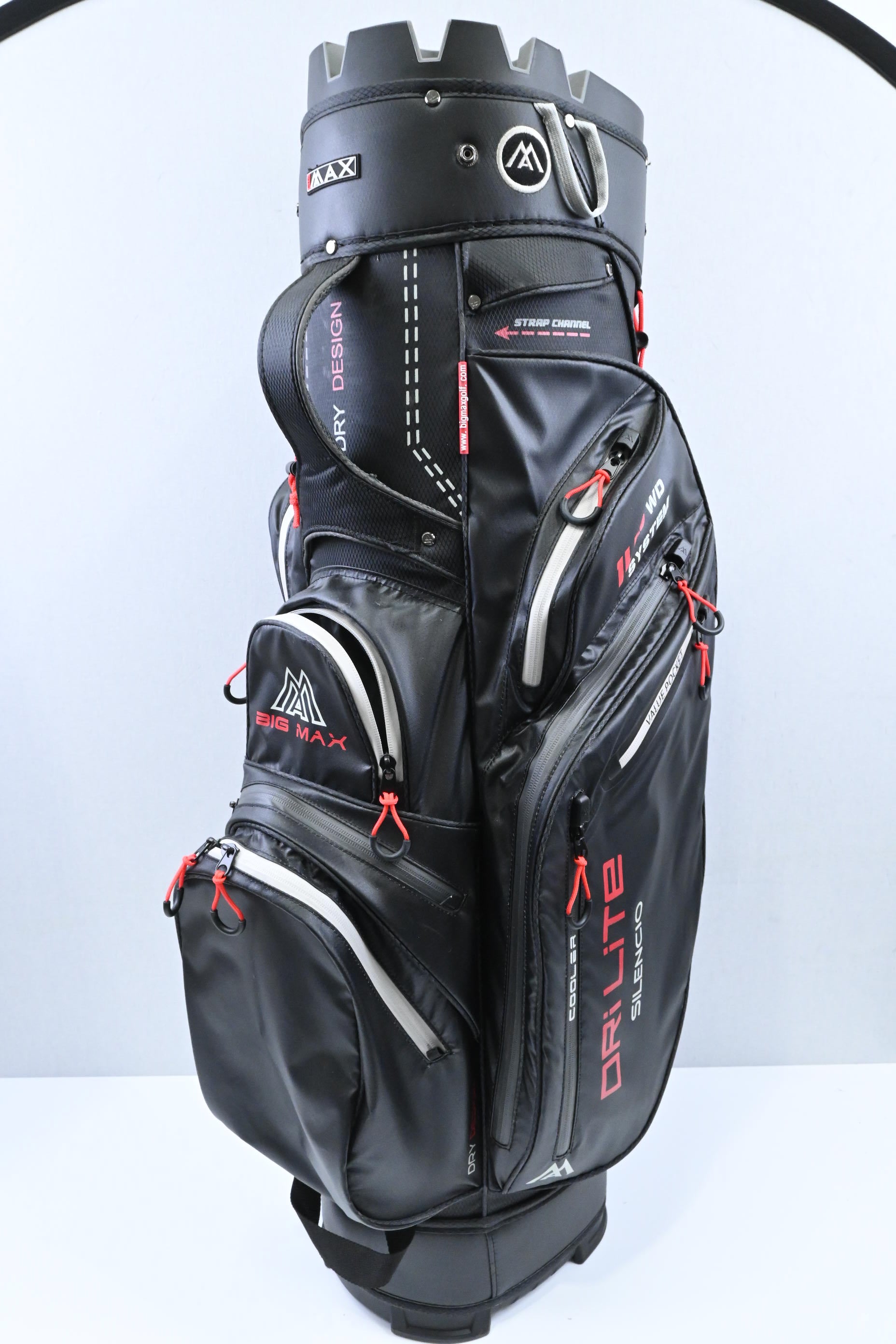 Big Max Dri Lite Silenco Cart Bag / 11-Way / Black, Red