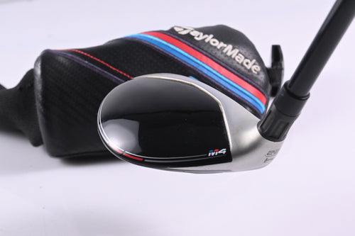 Left Hand Taylormade M4 #4 Hybrid / 22 Degree / Senior Flex Fujikura Atmos Red 5