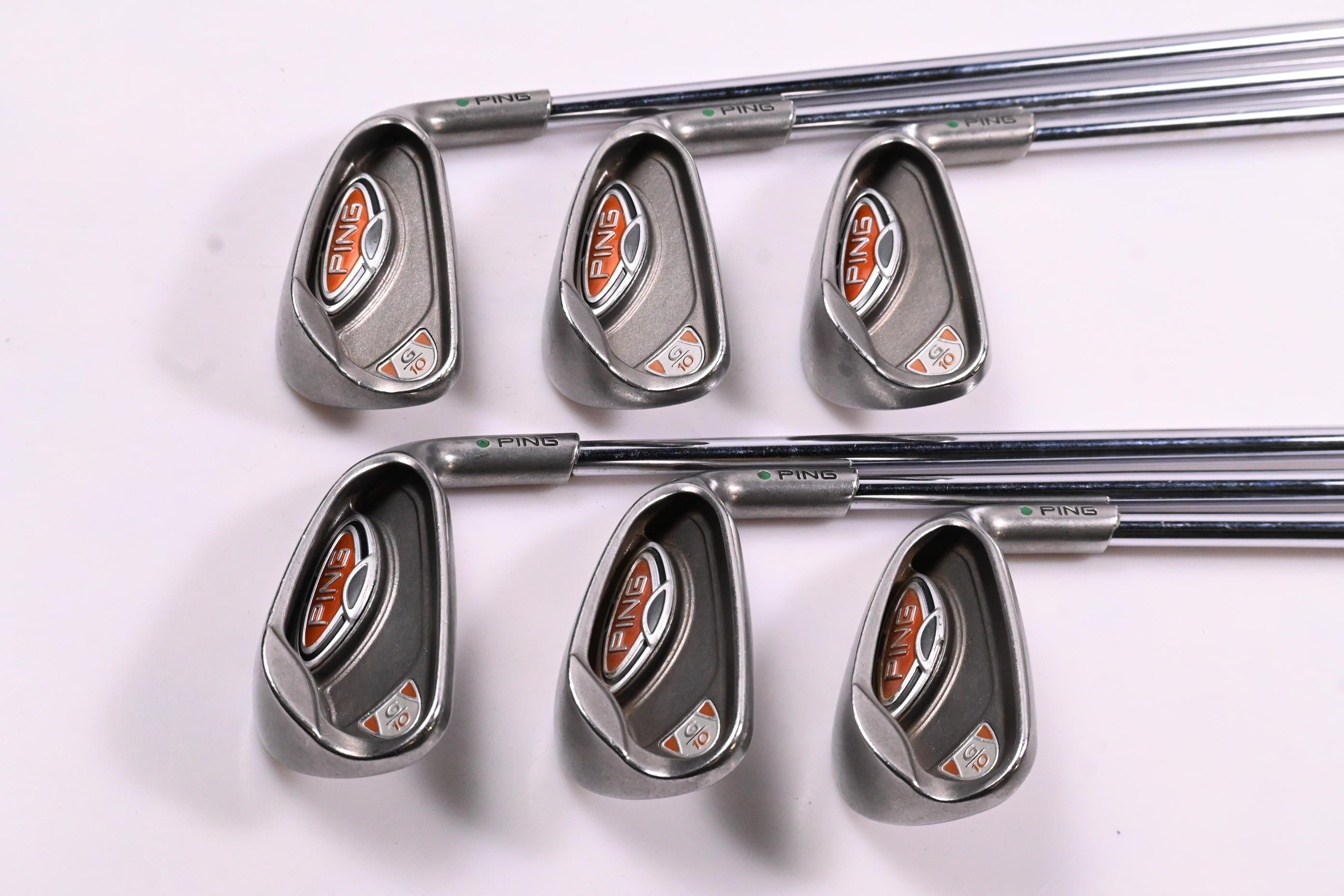 Ping G10 Irons / 5-PW / Green Dot / Senior Flex Ping AWT Shafts