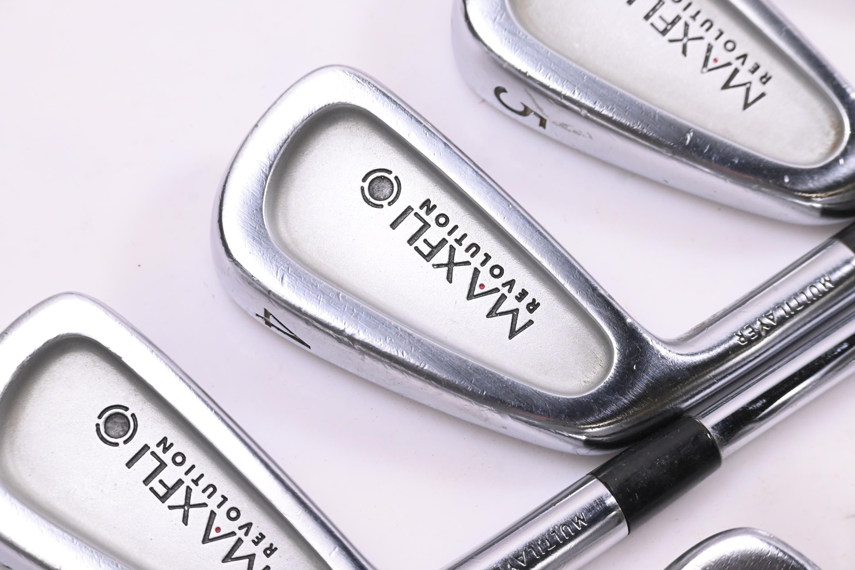 Left Hand Maxfli Revolution Black Dot Irons / 3-PW+SW / Regular Flex DG S300