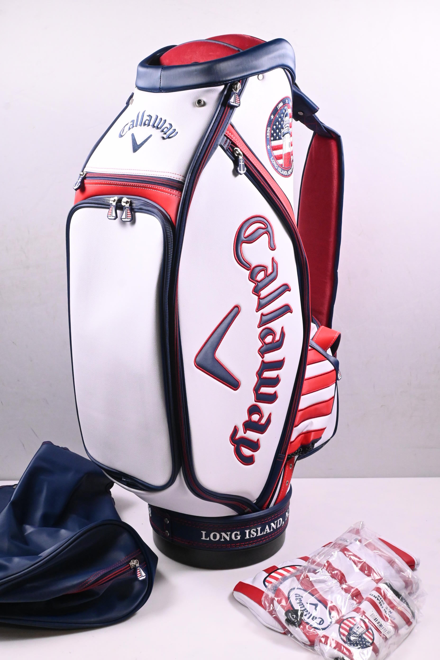 Callaway 2018 US Open Tour Bag / 6-Way Divider / White, Blue, Red