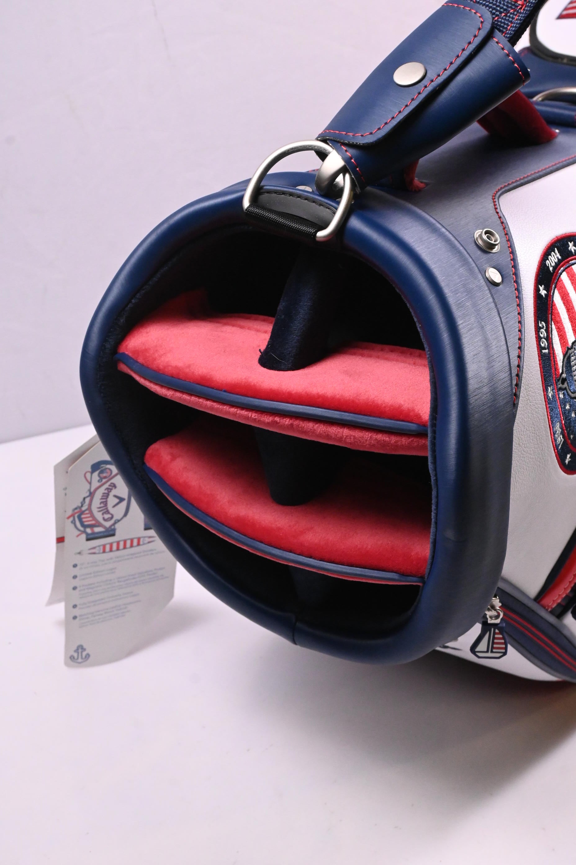 Callaway 2018 US Open Tour Bag / 6-Way Divider / White, Blue, Red
