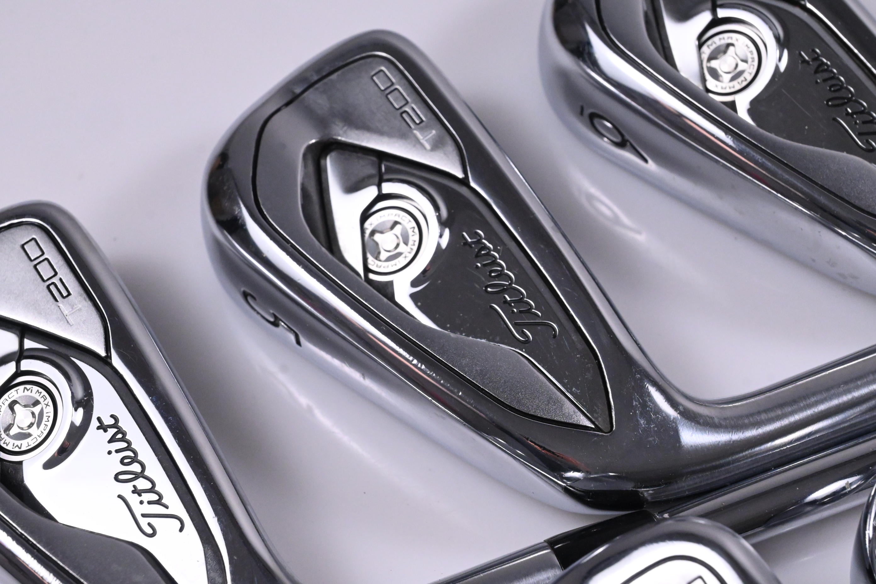 Left Hand Titleist T200 2019 Irons / 4-PW / Stiff Flex AMT Black S300 Shafts