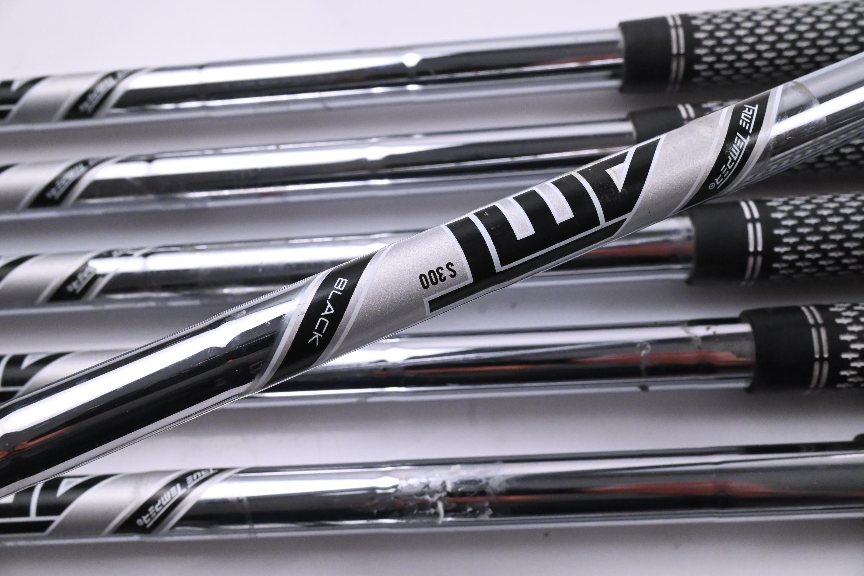 Left Hand Titleist T200 2019 Irons / 4-PW / Stiff Flex AMT Black S300 Shafts