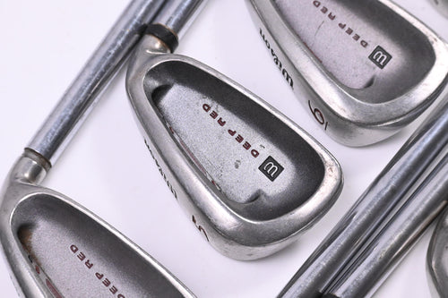 Wilson Deep Red Irons / 4-PW+GW+SW / Stiff Flex Wilson Fluid Steel Shatfs