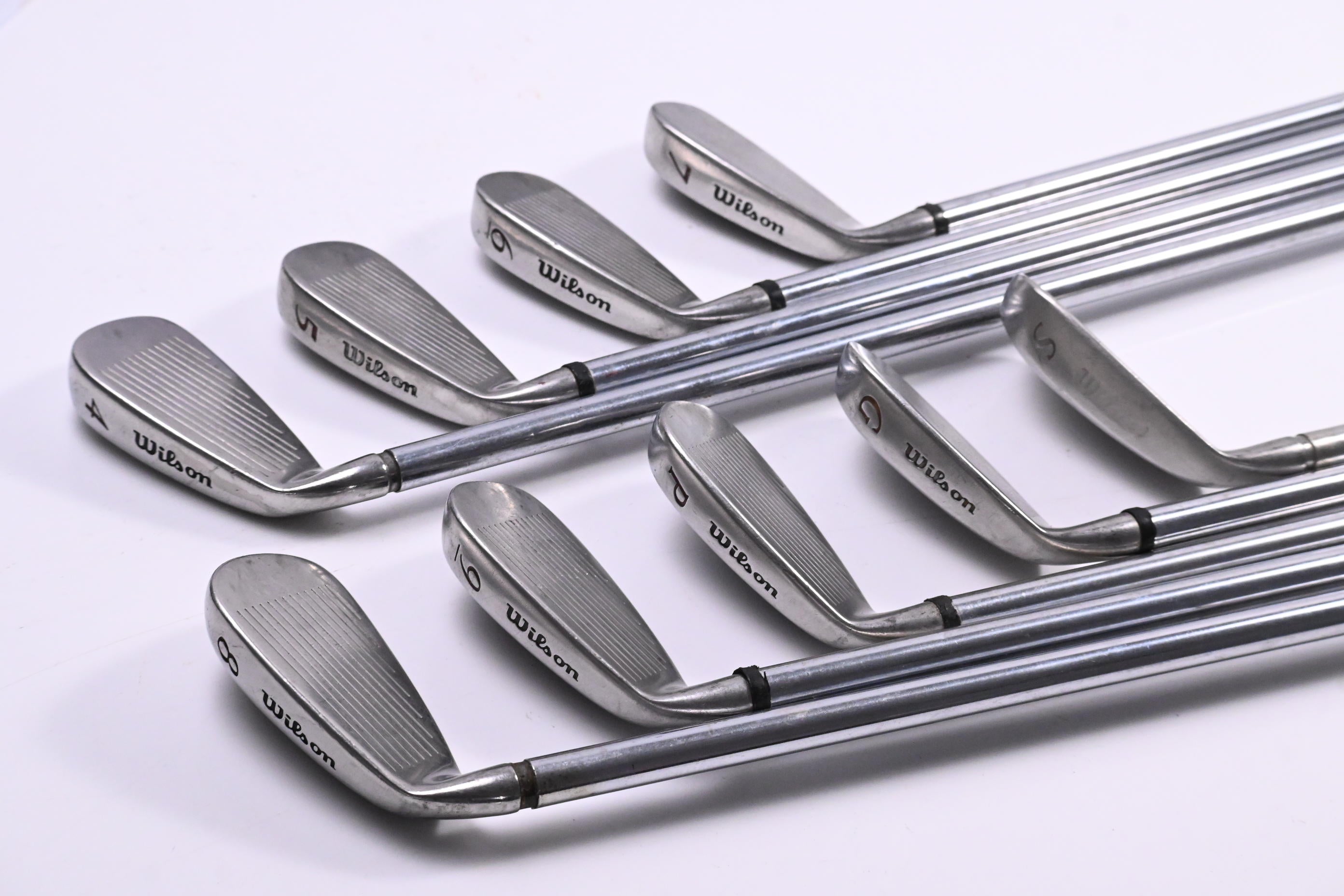 Wilson Deep Red Irons / 4-PW+GW+SW / Stiff Flex Wilson Fluid Steel Shatfs