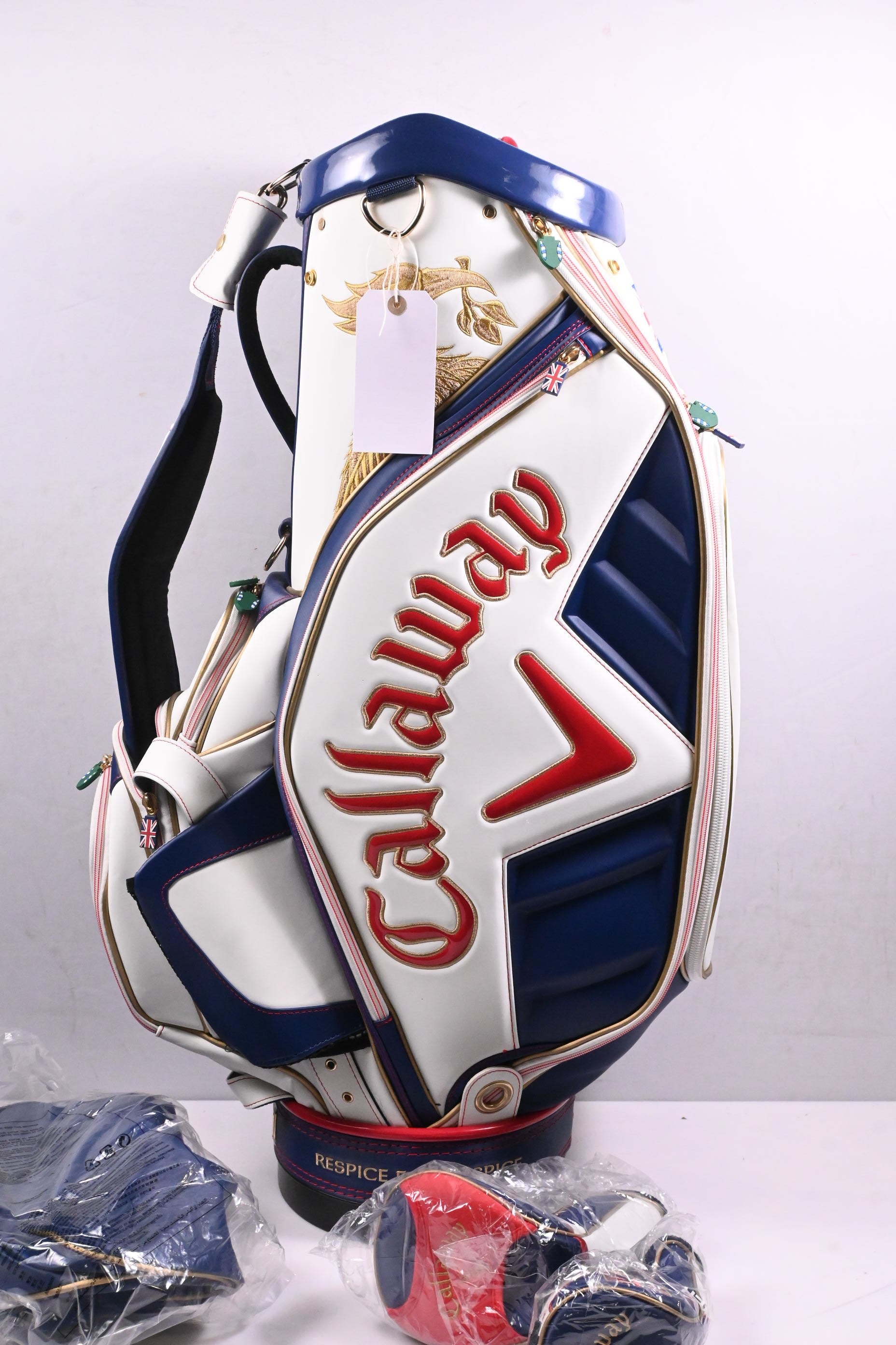 Callaway 2014 Open Championship Tour Bag / 6-Way Divider / White, Blue, Red