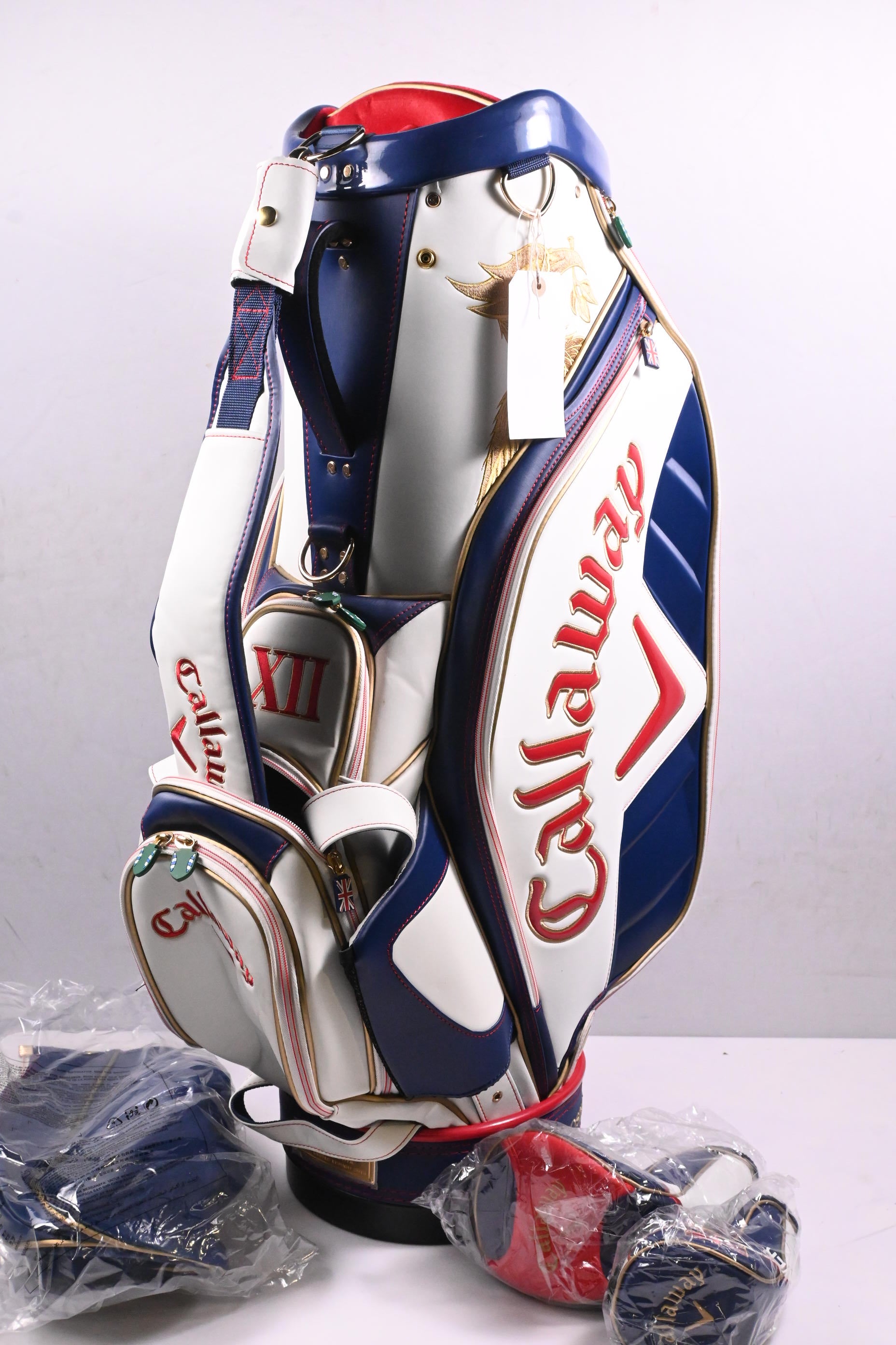 Callaway 2014 Open Championship Tour Bag / 6-Way Divider / White, Blue, Red