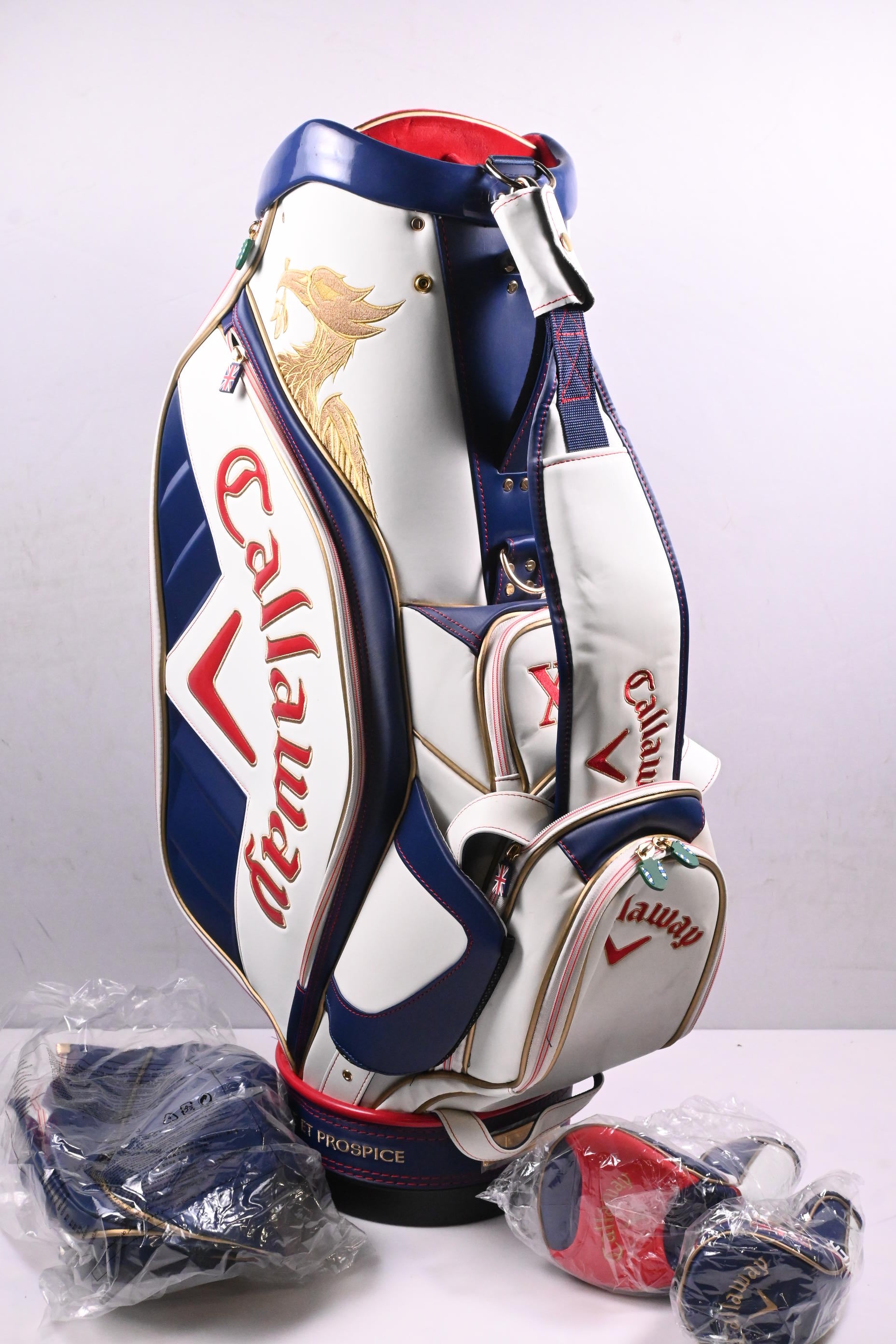 Callaway 2014 Open Championship Tour Bag / 6-Way Divider / White, Blue, Red